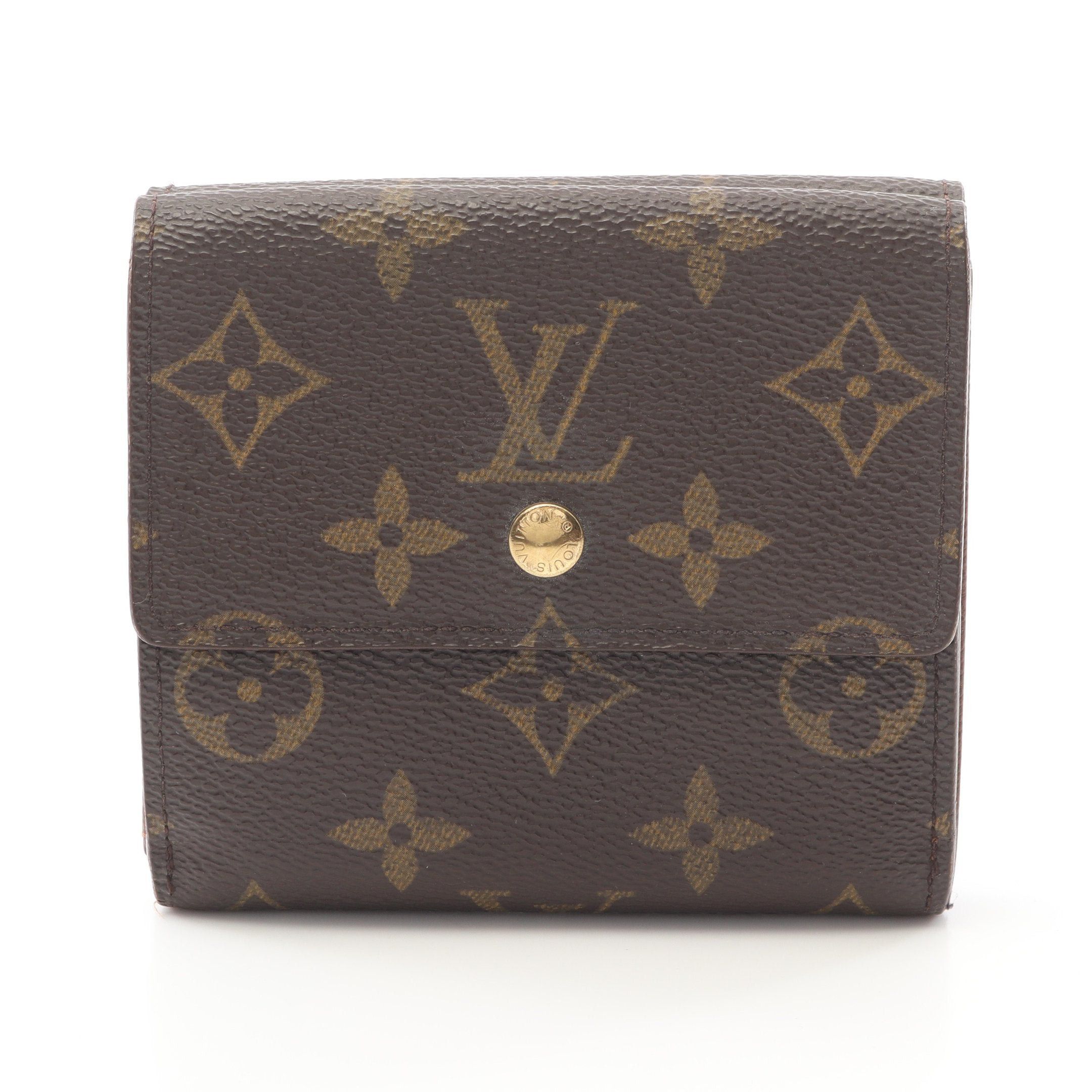 Louis Vuitton Louis Vuitton Porto Monnaie Bie Cult Credit Monogram Trifold Wallet Double Hook Leather Brown Size ONE SIZE - 1 Thumbnail
