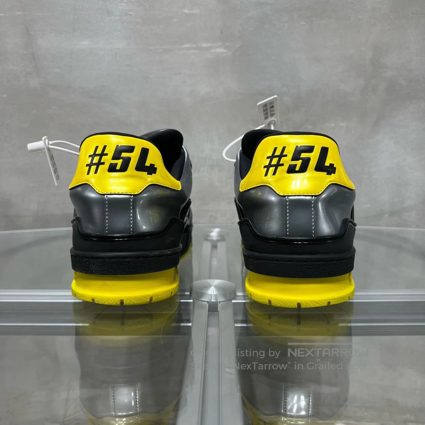 Louis Vuitton Louis Vuitton Trainer: Black and yellow painted leather sh Size US 7 / EU 40 - 6 Thumbnail