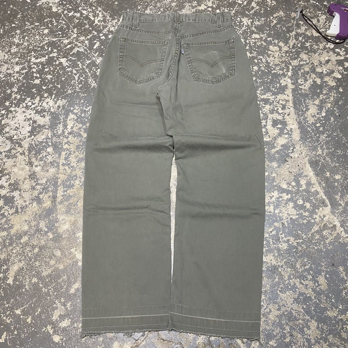 JNCO × Levi's × Vintage Vintage Levi’s Silvertab Loose Baggy Green Work Pants 90s Size US 29 - 11 Thumbnail