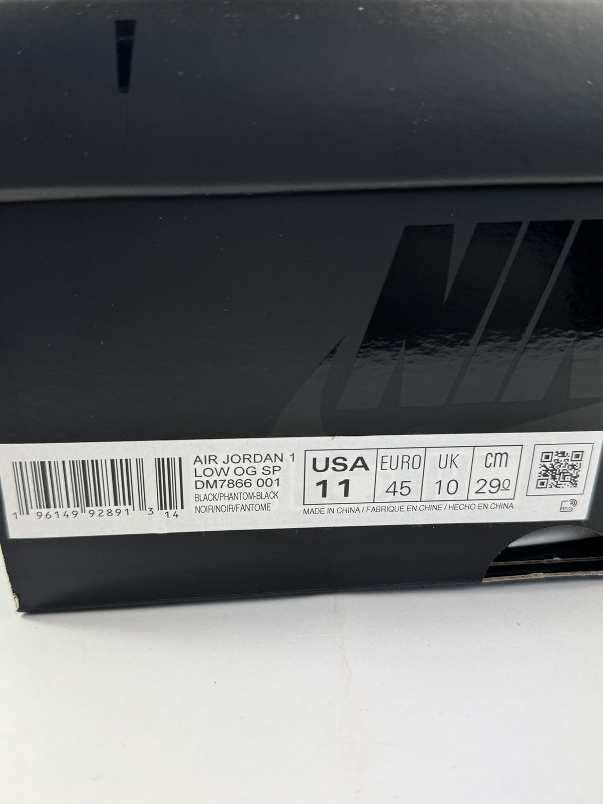 Jordan Brand × Supreme JORDAN 1 RETRO LOW TRAVIS SCOTT BLACK PHANTOM SNEAKERS Size US 11 / EU 44 - 13 Thumbnail