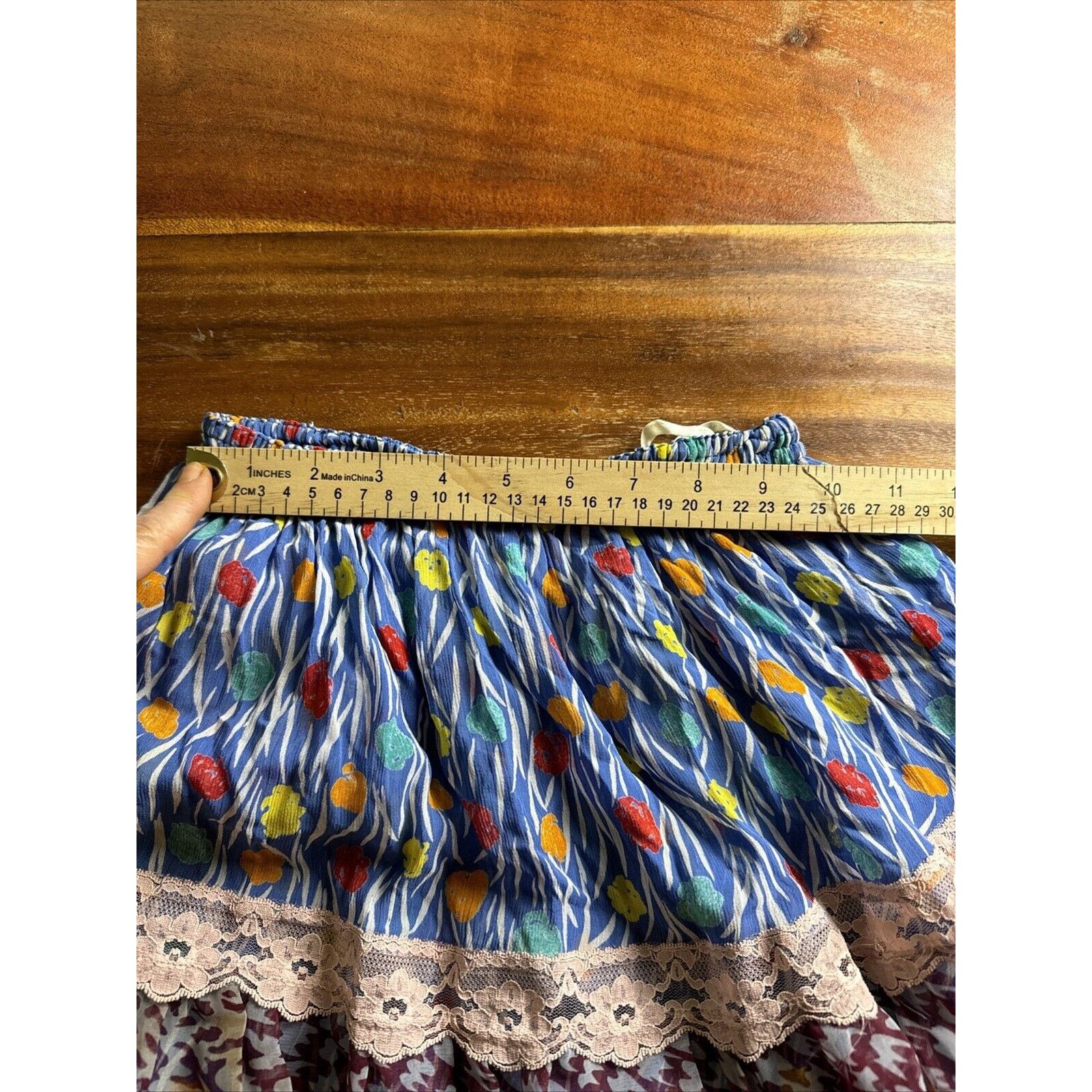 Other Koos Van Den Akker Skirt Vintage Tiered Patchwork, Rare Size 30" / US 8 / IT 44 - 9 Thumbnail
