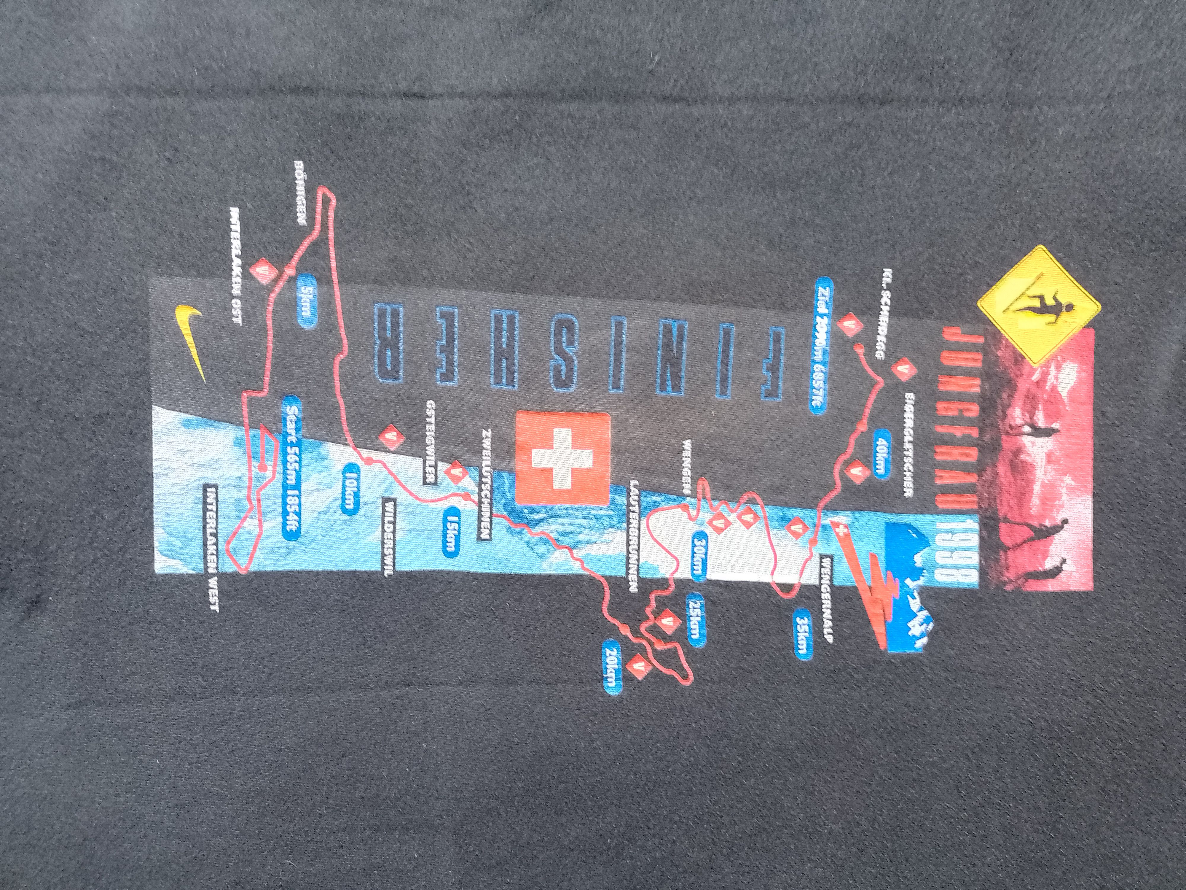 Nike Nike Vintage T-Shirt Marathon Jungfrau Size US M / EU 48-50 / 2 - 2 Thumbnail