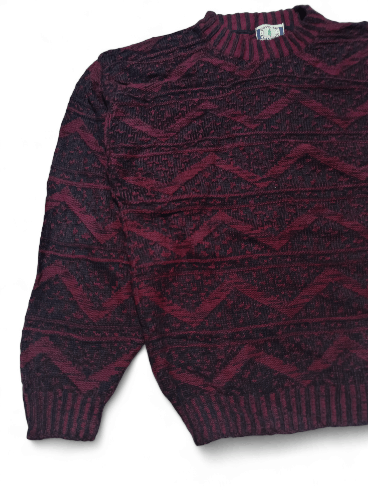 Other Vintage 90s POPLAR CLASSIC Ethnic Motifs Knit Sweater Size US L / EU 52-54 / 3 - 5 Thumbnail