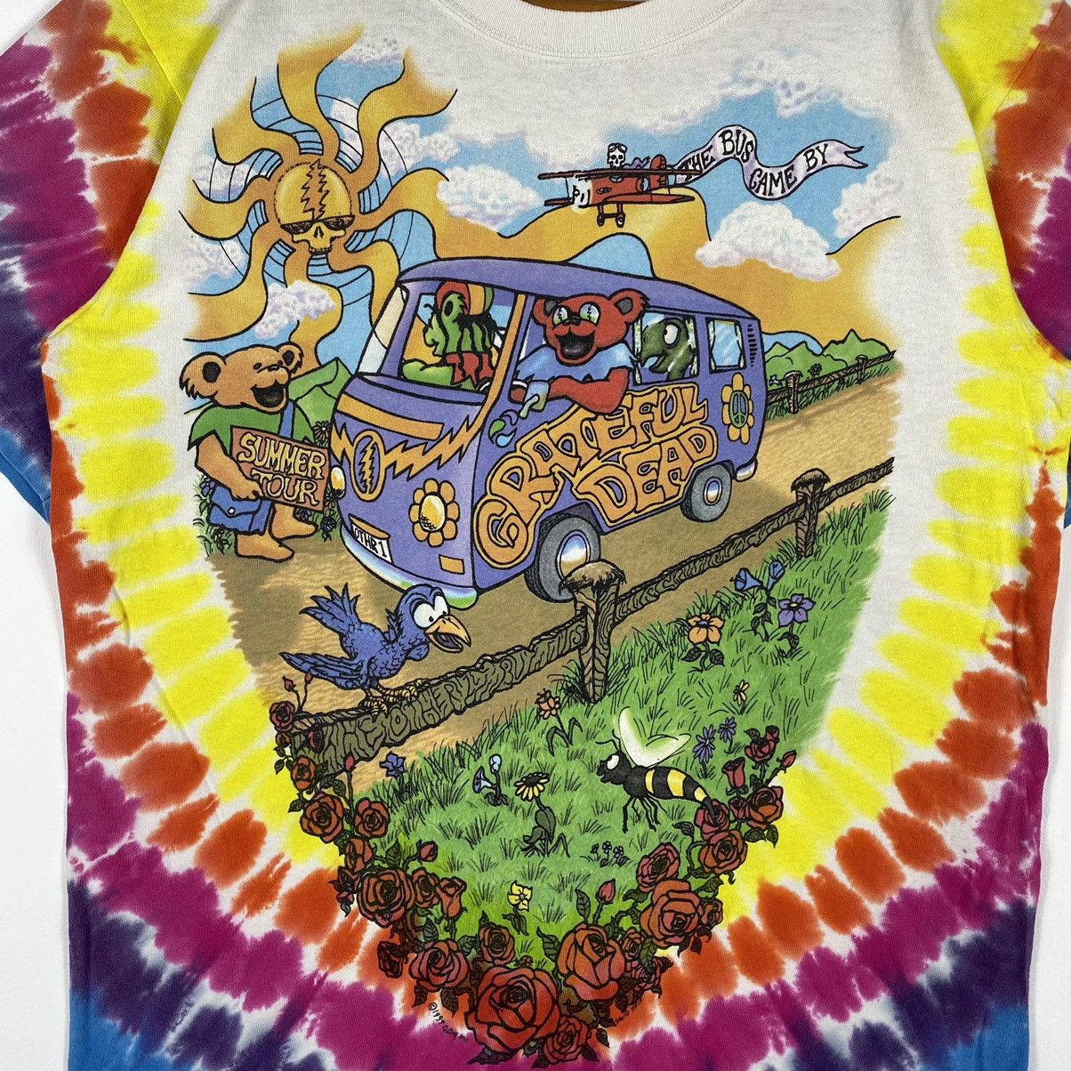 Band Tees VINTAGE 1994 GRATEFUL DEAD SUMMER TOUR LIQUID BLUE TEE Size US S / EU 44-46 / 1 - 3 Thumbnail