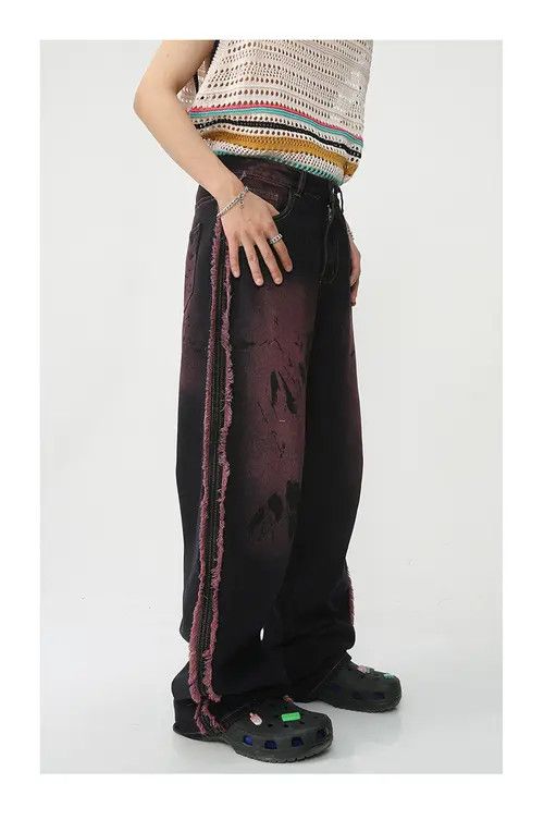 Japanese Brand VIBE Japanese retro casual loose tie-dye jeans Size US 32 / EU 48 - 4 Thumbnail
