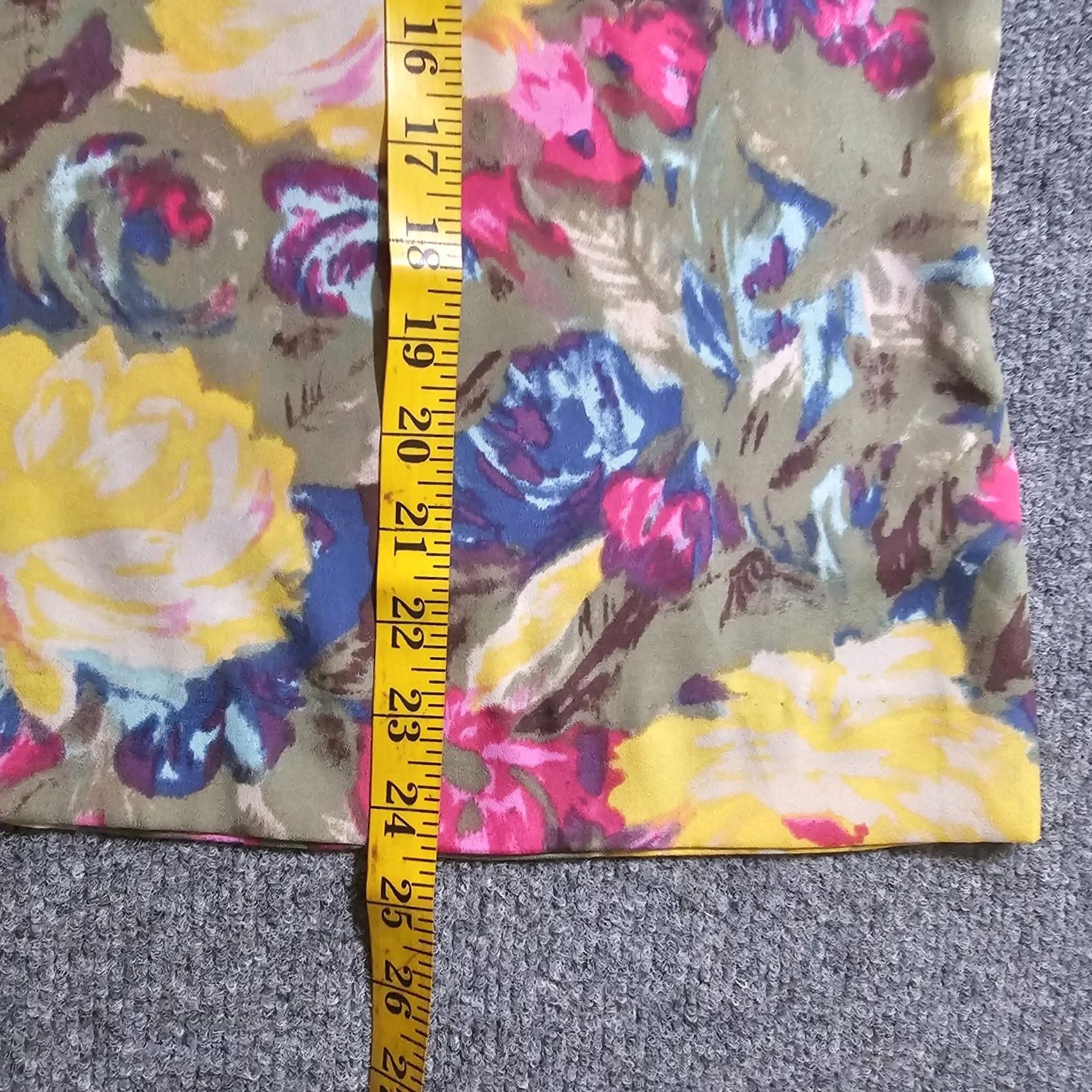 J.Crew J.CREW Blouse Shirt Women L Green Yellow Floral 3/4 Sleeve Round Neck Career Size L / US 10 / IT 46 - 6 Thumbnail