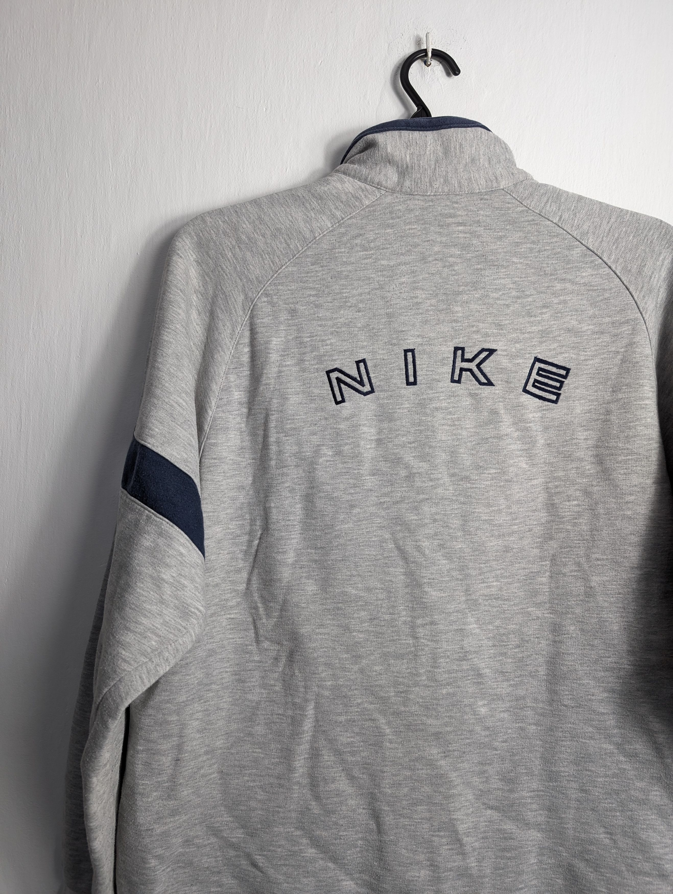 Nike × Vintage Vintage Nike 90s Zip Sweatshirt Grey Size US M / EU 48-50 / 2 - 2 Thumbnail