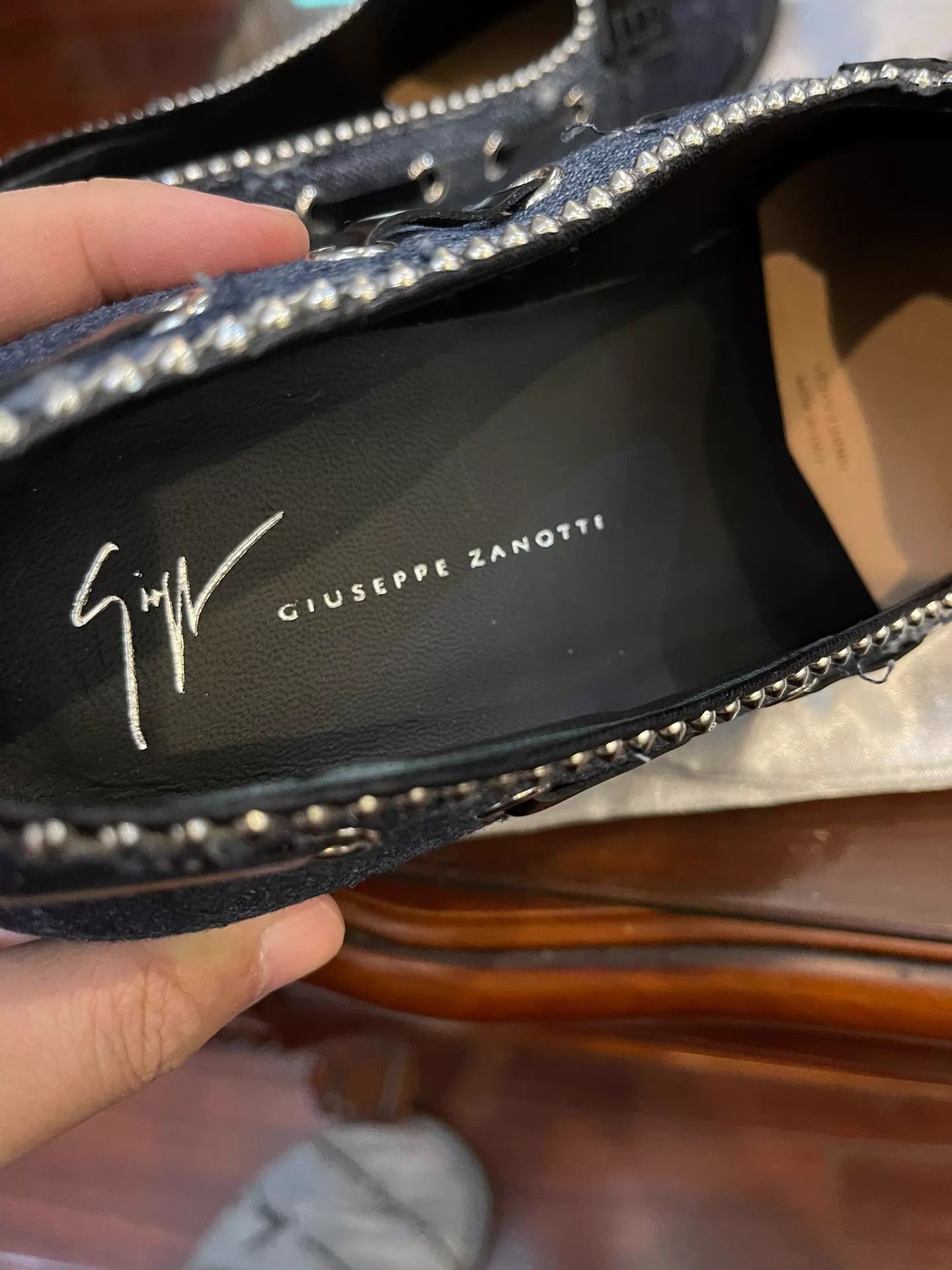 Giuseppe Zanotti GZ Denim & Leather Loafers 41 (New With Box) Size US 8 / EU 41 - 6 Thumbnail