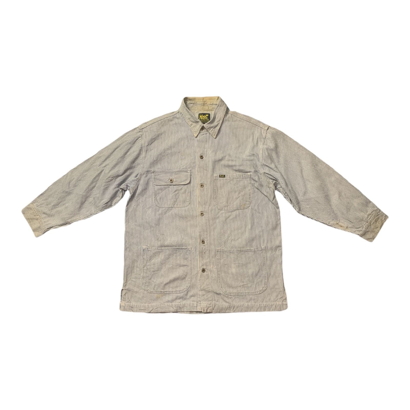 Japanese Brand × Vintage Vintage Not Sunlucas Hickory Stripe Chore Jacket Size US M / EU 48-50 / 2 - 1 Thumbnail