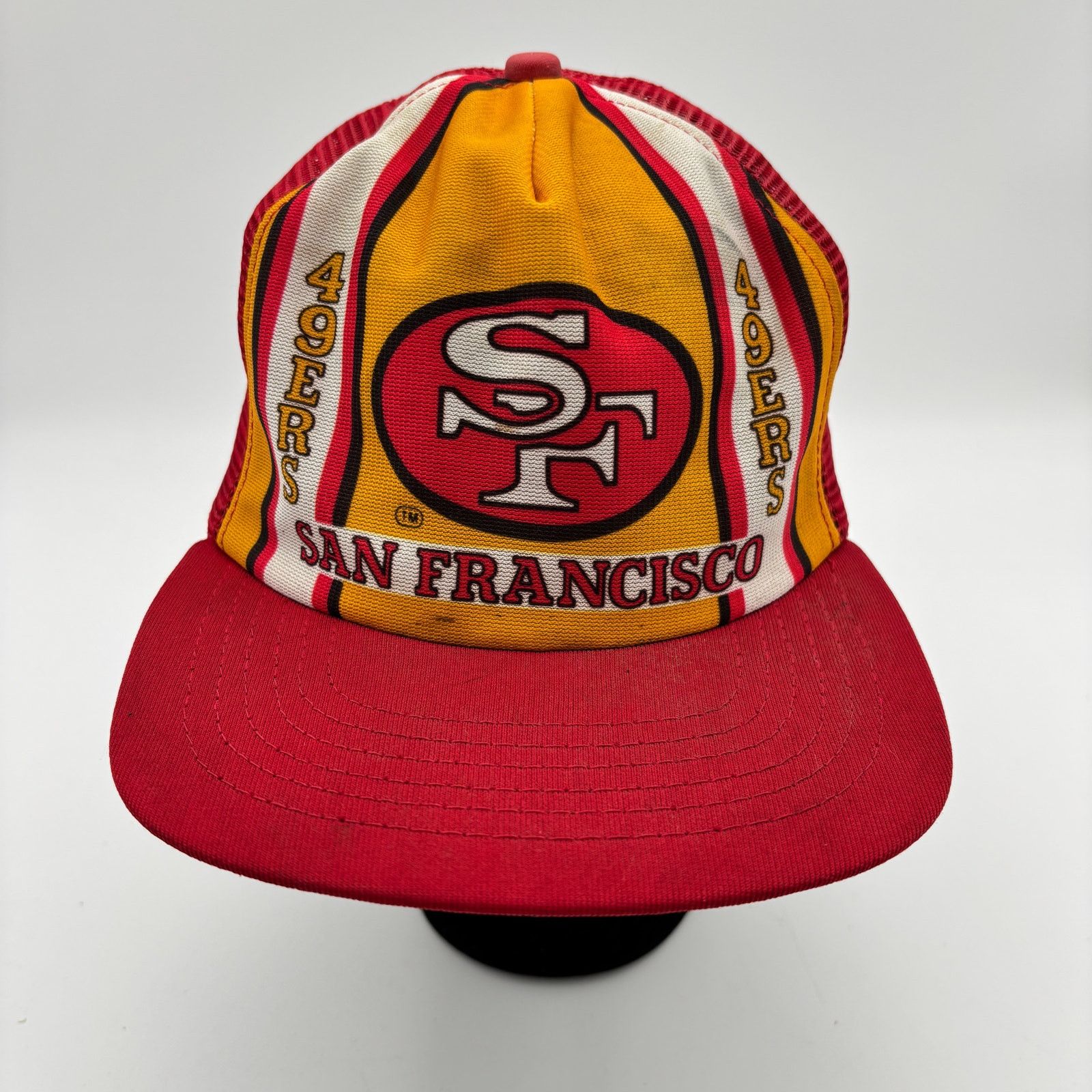 NFL × New Era × Vintage Vintage 80s San Francisco 49ers New Era Trucker Hat Snapback Size ONE SIZE - 1 Thumbnail