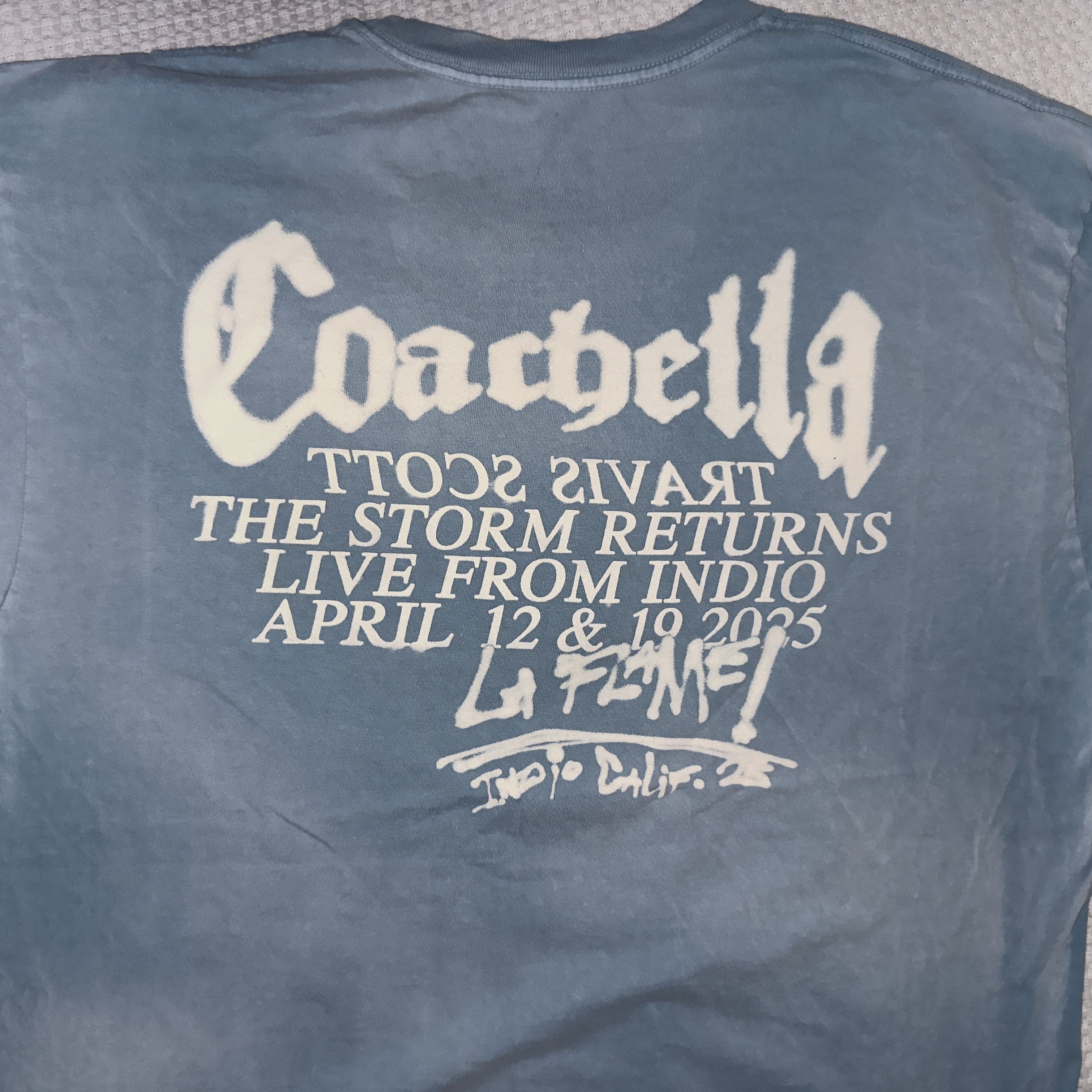 Travis Scott Travis Scott Coachella 2025 Light Blue Shirt L Size US XL / EU 56 / 4 - 3 Thumbnail