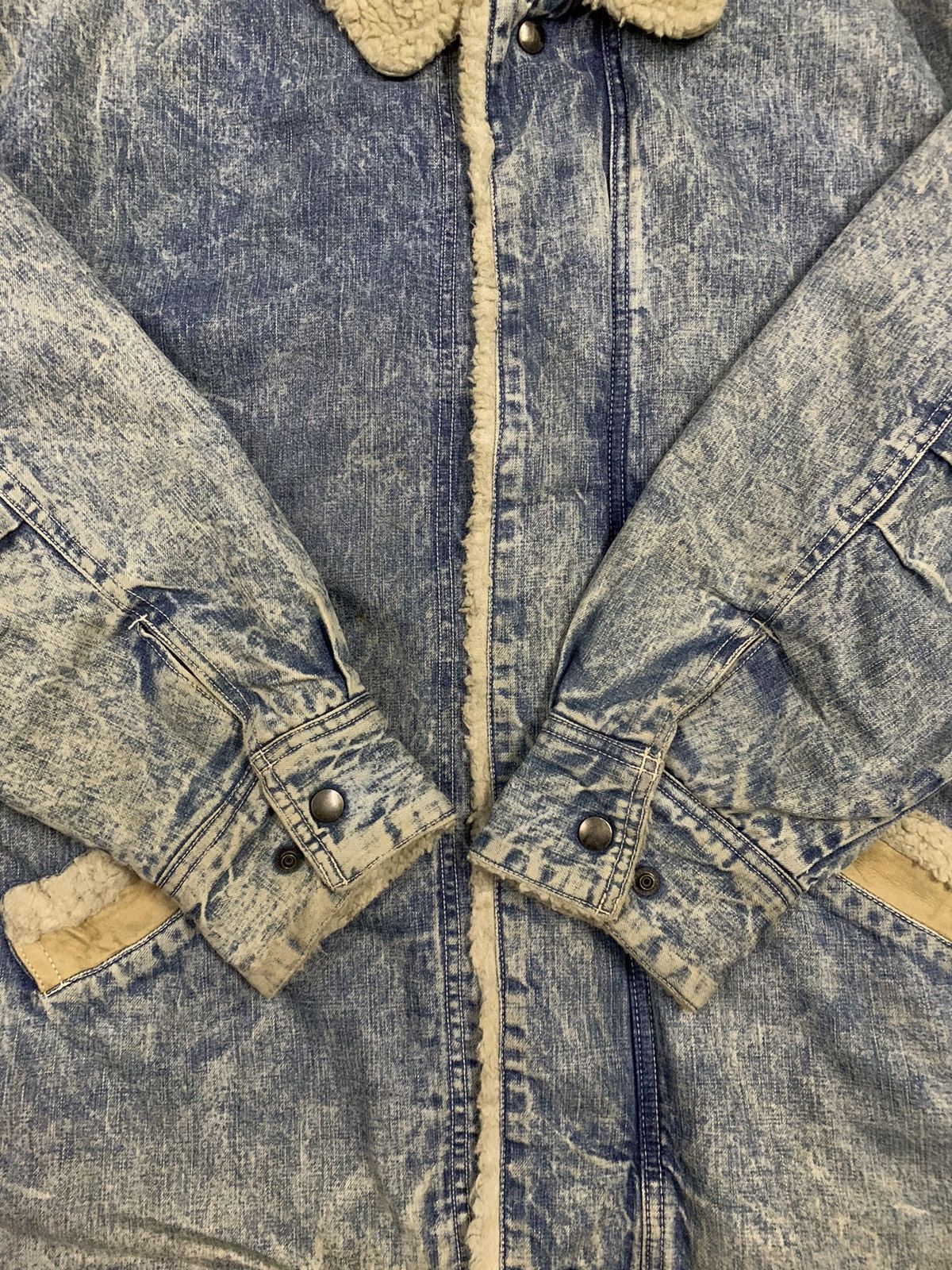 Japanese Brand Vintage Ice Fire Japan Oversized Sherpa Lined Denim Jacket Size US L / EU 52-54 / 3 - 9 Thumbnail