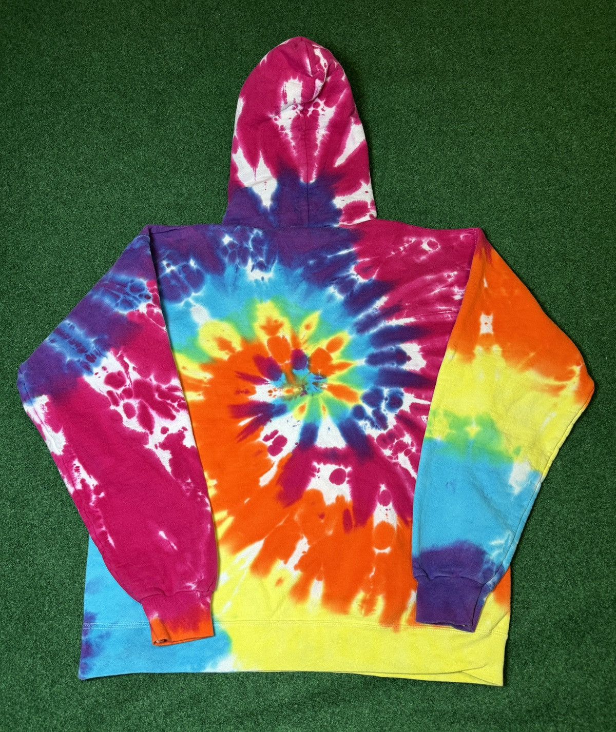 Hanes × Vintage Vintage 90s Tie Dye Seattle Yin Yang Hippie Hipster Hoodie Size US M / EU 48-50 / 2 - 6 Thumbnail