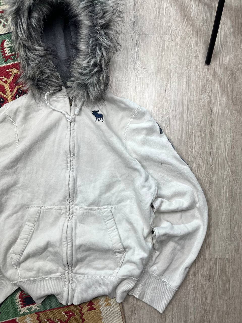 Abercrombie & Fitch × Vintage Vintage Abercrombie Fur Zip Up Y2K Hoodie Size US L / EU 52-54 / 3 - 2 Thumbnail