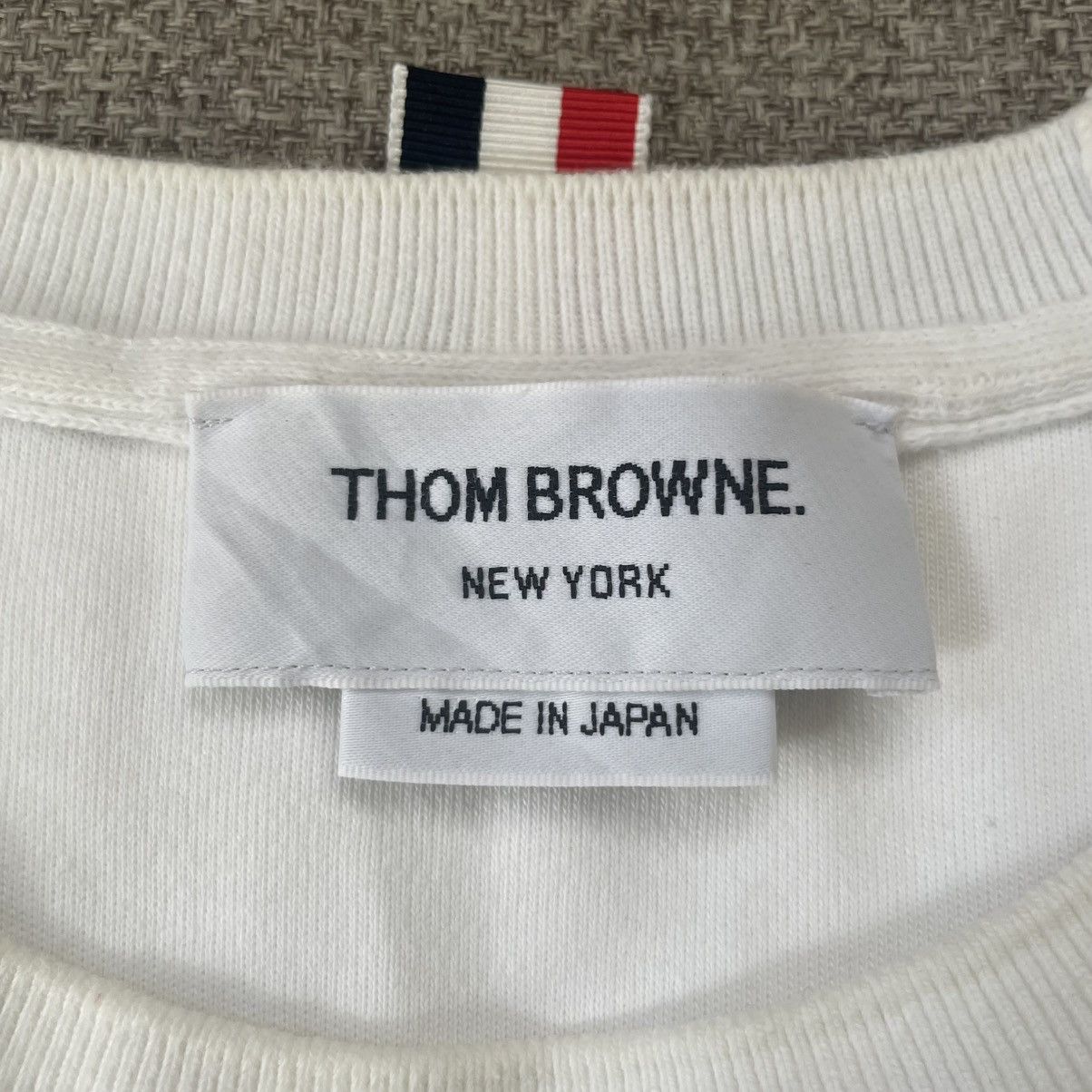 Thom Browne Thom Browne SS21 Tri-Color Grosgrain tape white-tee Size US M / EU 48-50 / 2 - 4 Thumbnail