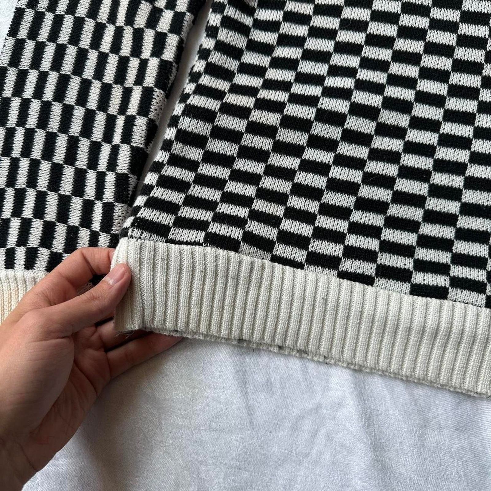 Supreme Rare Black White Checkerboard Supreme Knit Pullover Sweater Size US M / EU 48-50 / 2 - 8 Thumbnail