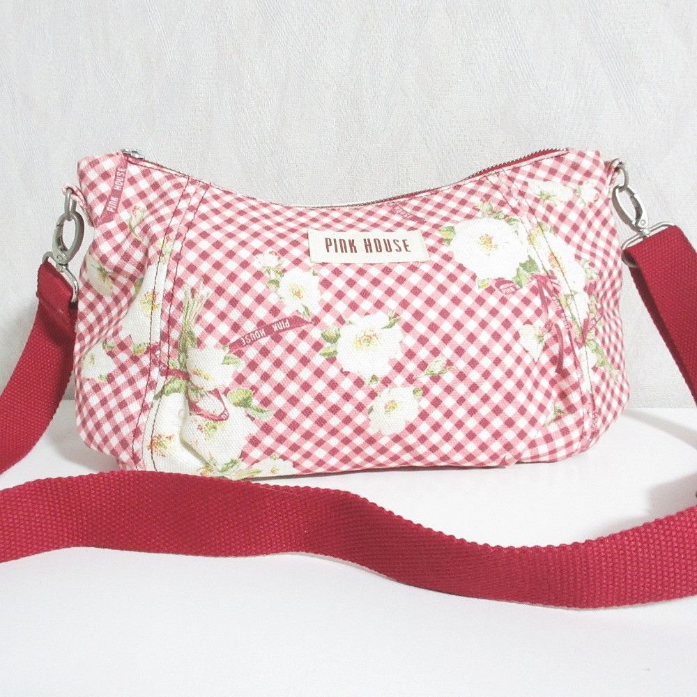 Other Other PINK HOUSE Nobara Gingham Print Shoulder Bag Textile Shoulder Bag A2111PBG333 DUTY FREE for USA Size ONE SIZE - 1 Thumbnail