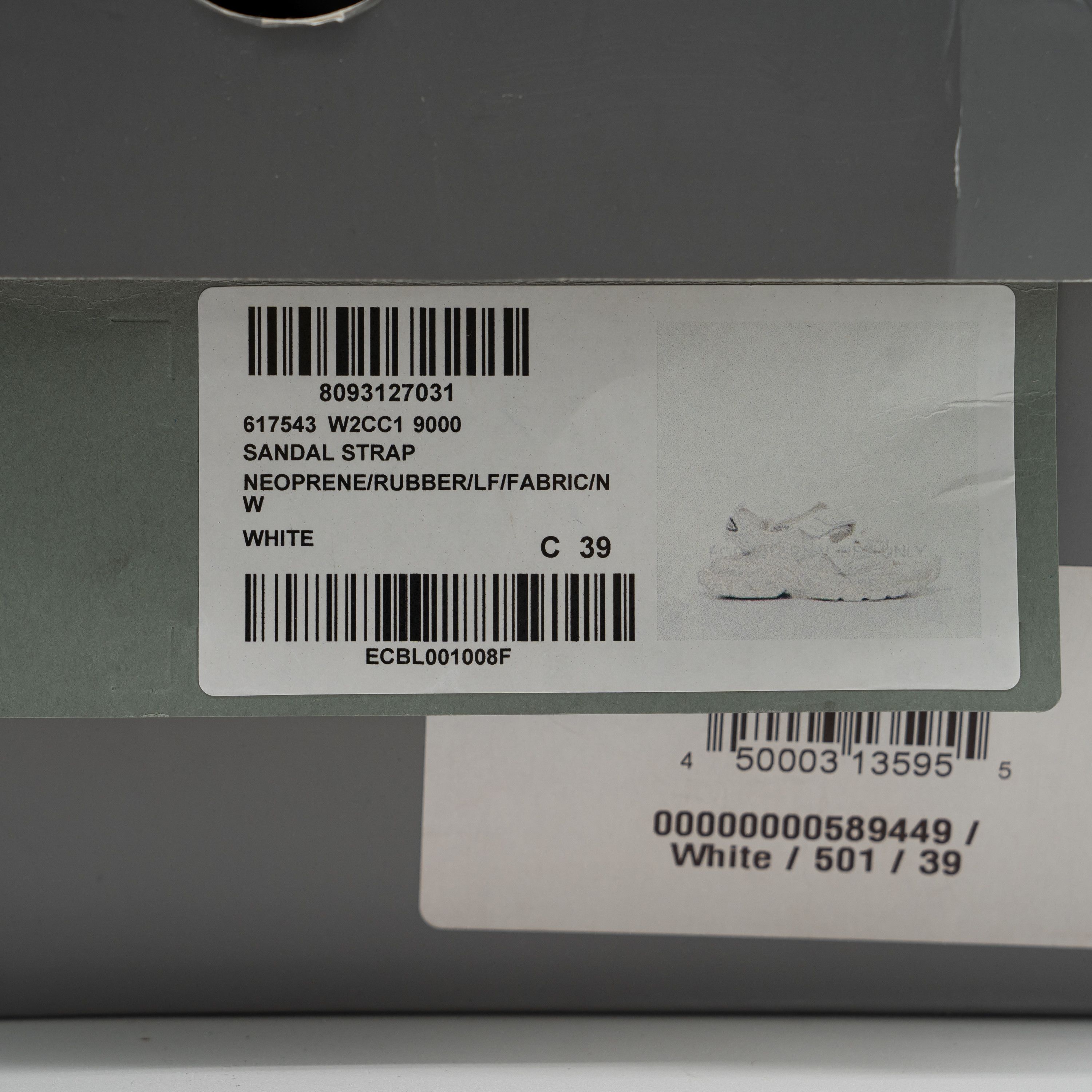 Balenciaga 39 - Balenciaga Track Sandals Triple White Straps Size US 9 / IT 39 - 13 Thumbnail