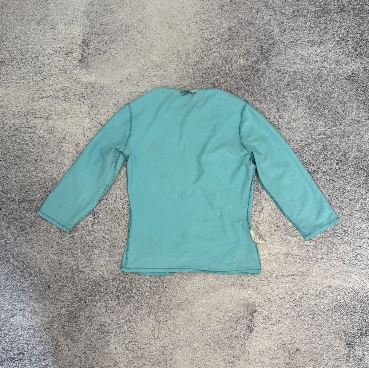 Moncler Moncler Women V Neck Top Turquoise Stretch Long Sleeve L Size L / US 10 / IT 46 - 14 Thumbnail