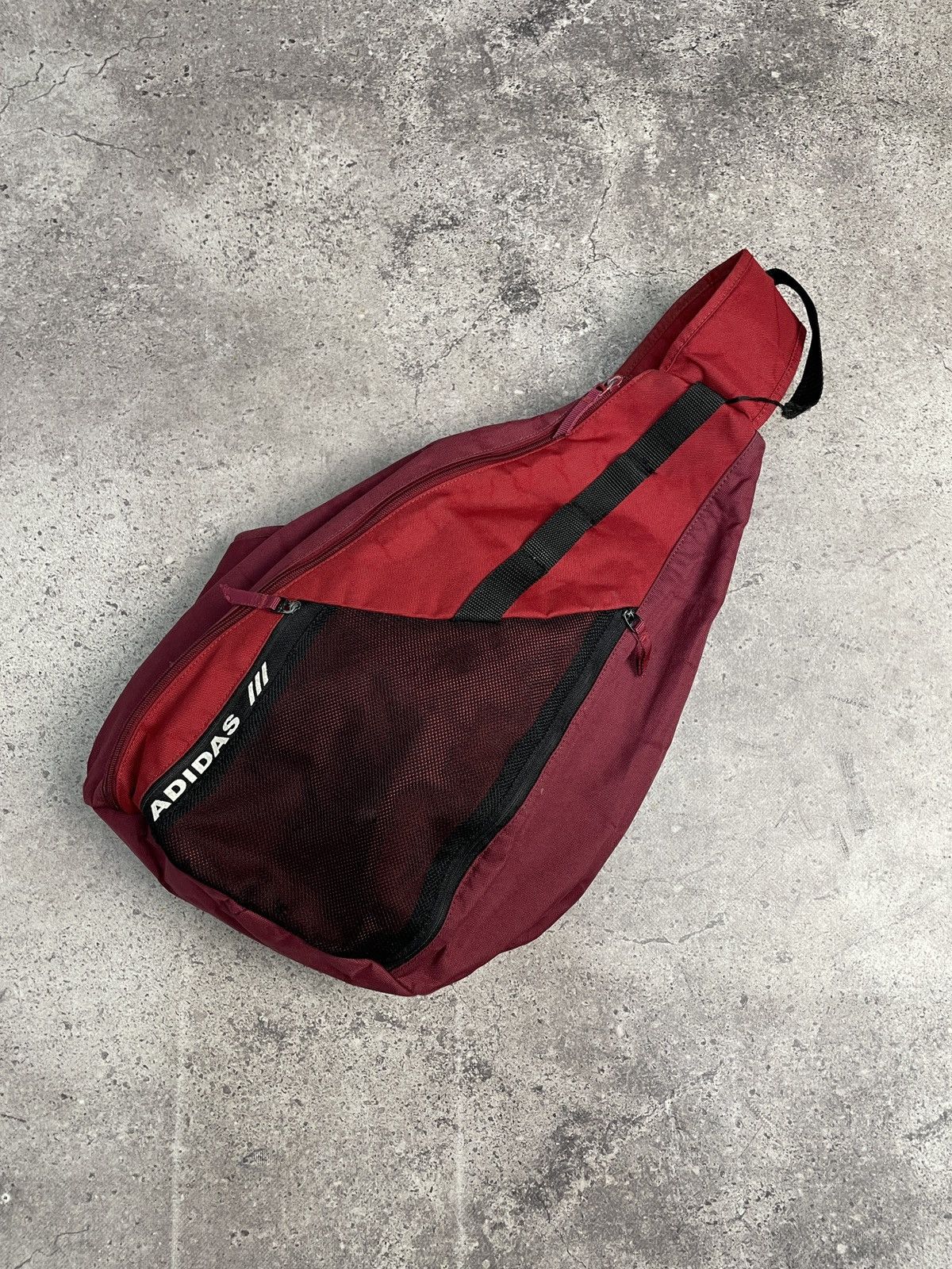 Vintage Vintage Y2K Adidas Y-3 Style Burgandy Dark Grey Sling Bag Size ONE SIZE - 2 Thumbnail
