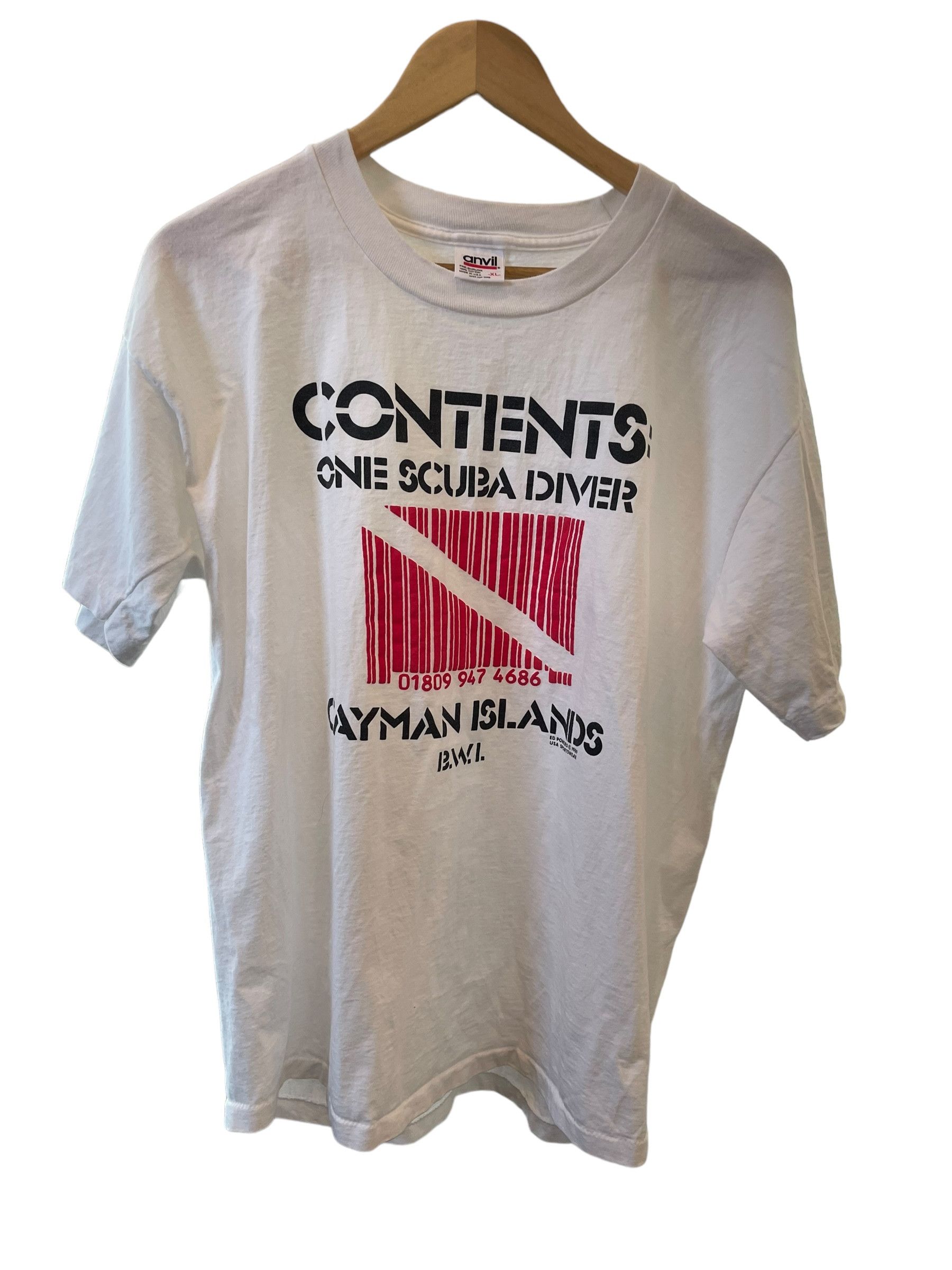 Anvil Vintage 1989 Cayman Islands Scuba Diving T-shirt Size US XL / EU 56 / 4 - 1 Thumbnail
