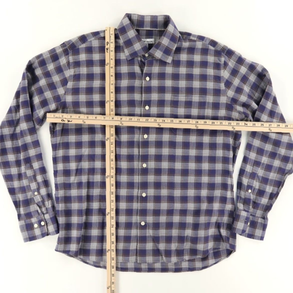 Peter Millar Peter Millar Shirt Autumn Soft Surrey Plaid Button Up Gray Men's L Long Sleeve Size US L / EU 52-54 / 3 - 3 Thumbnail