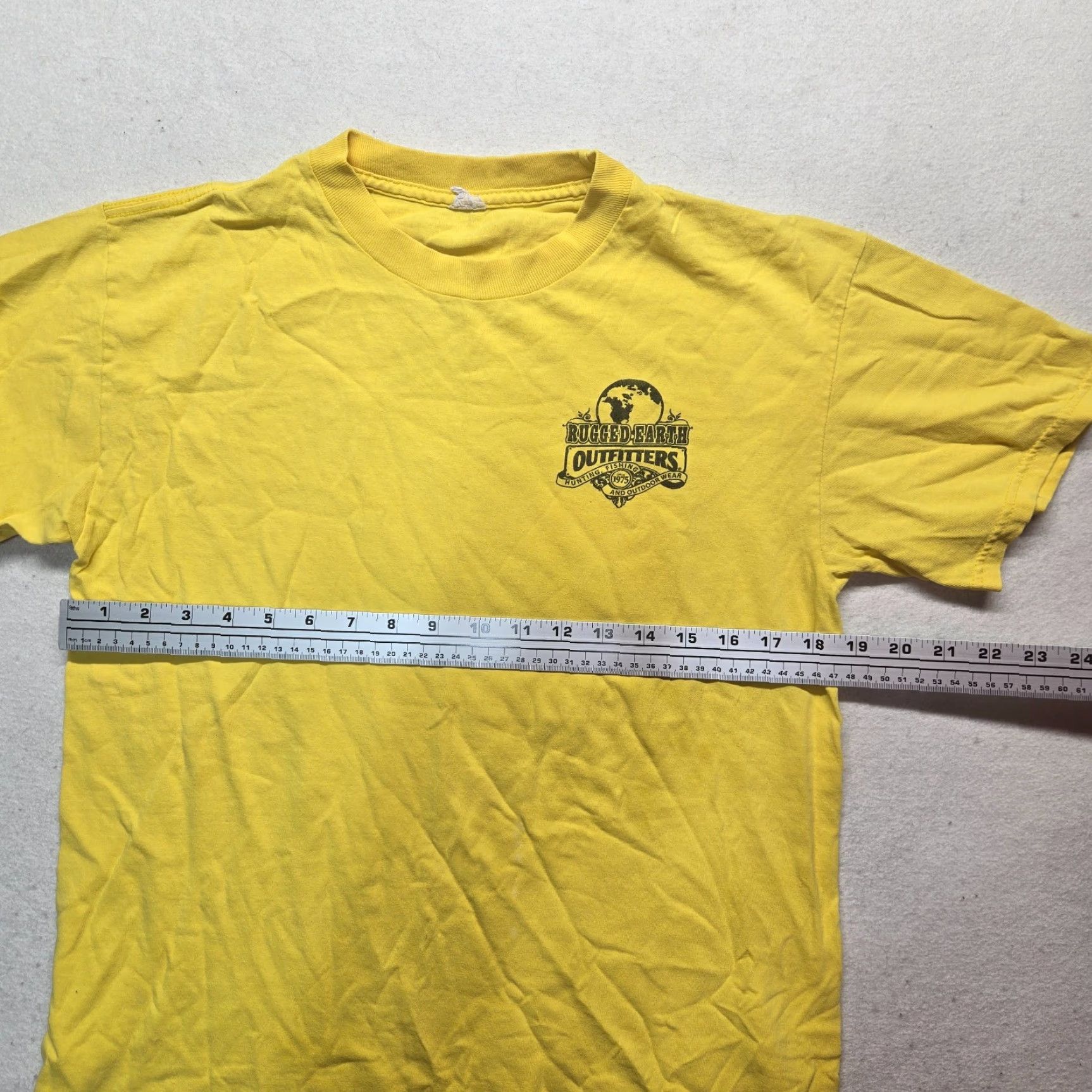 Vintage RUGGED EARTH OUTFITTERS Yellow Fishing Shirt T-Shirt Short Sleeve Men's M Medium Size US M / EU 48-50 / 2 - 4 Thumbnail