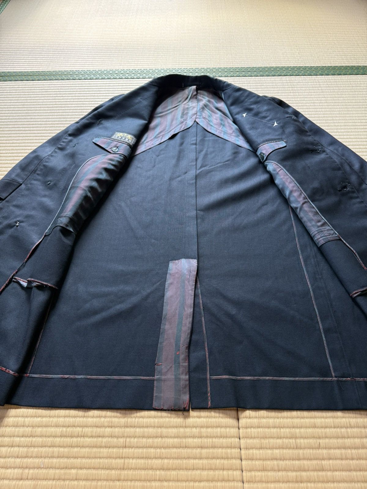 Other Spring&Autumn Vintage 1960s Japanese Serge Raglan Overcoat Size US L / EU 52-54 / 3 - 7 Thumbnail