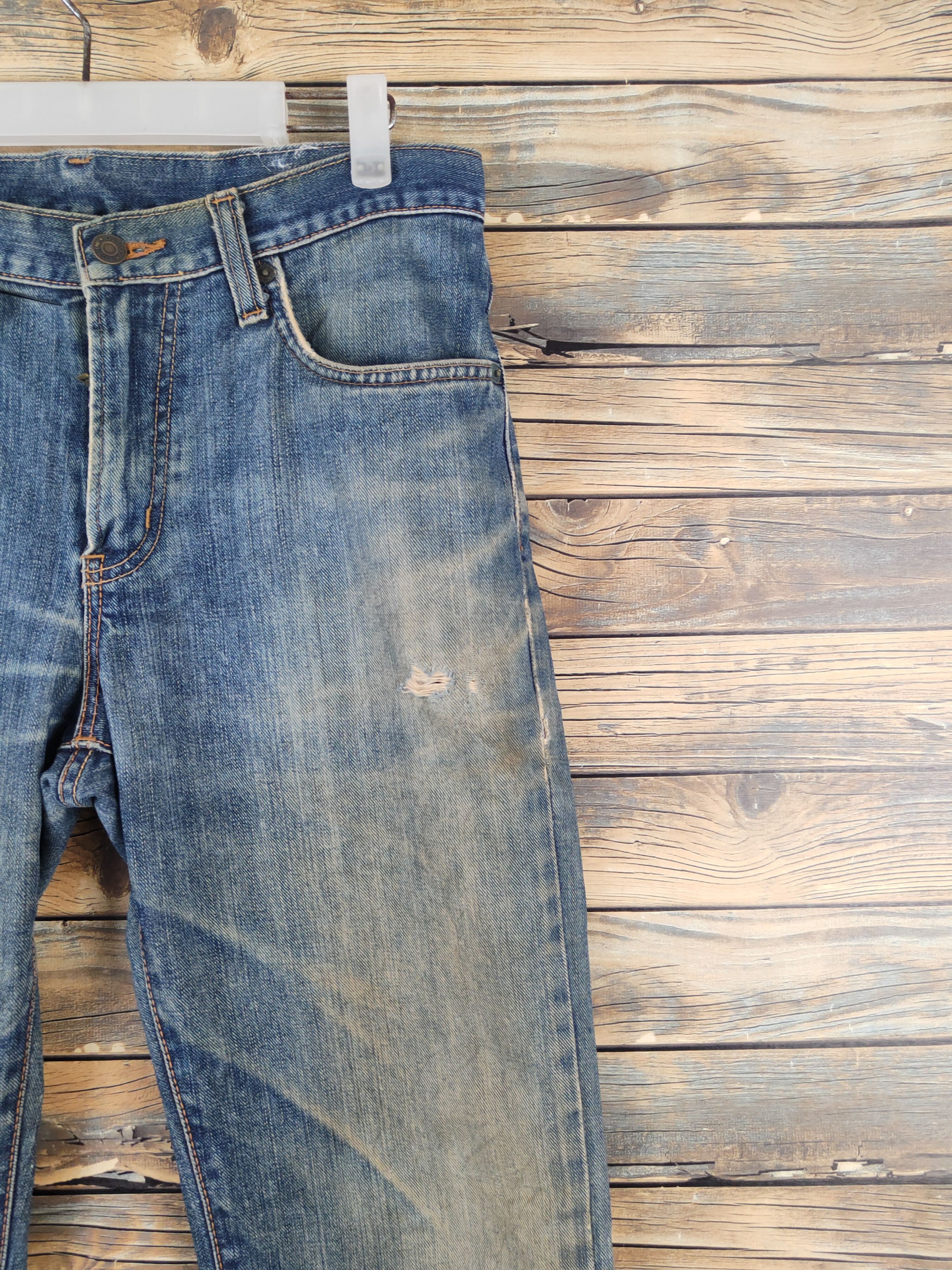 Edwin Edwin Blue Distressed Ripped denim Jeans #W1395 Size US 31 - 6 Thumbnail