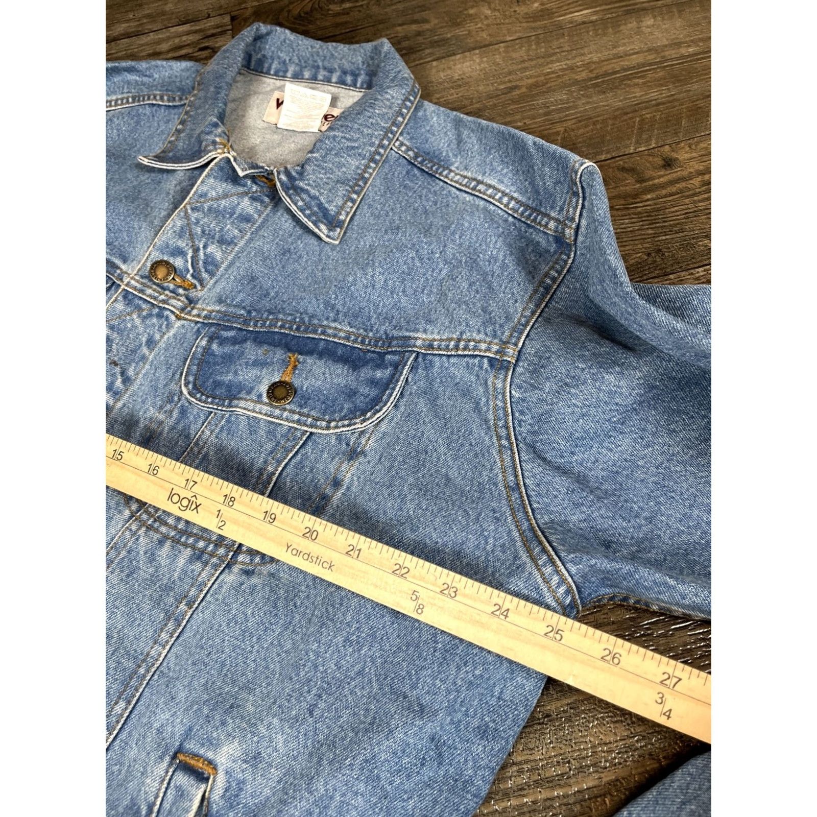 Wrangler VINTAGE Wrangler Rugged Wear Denim Jacket XL Blue Men's Jacket Regular Fit Button Front Spring Summer Winter Western USA 90s 2000s Size US XL / EU 56 / 4 - 3 Thumbnail