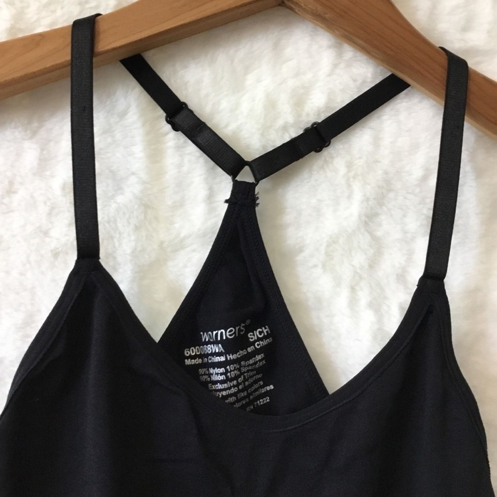 Other Warner's Black Strappy Racerback Shapewear Top Size ONE SIZE - 3 Thumbnail