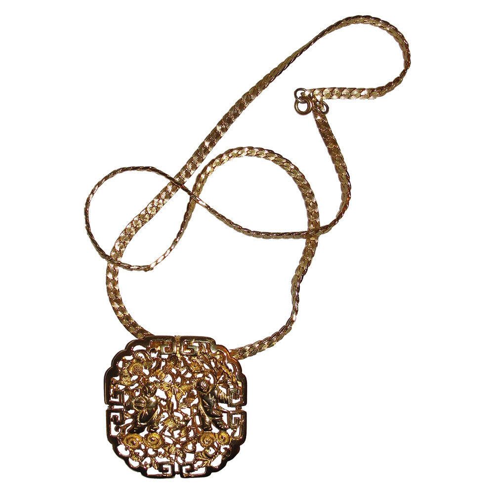 Designer Judith Leiber Chinese Motif Pendant Necklace Size ONE SIZE - 3 Thumbnail