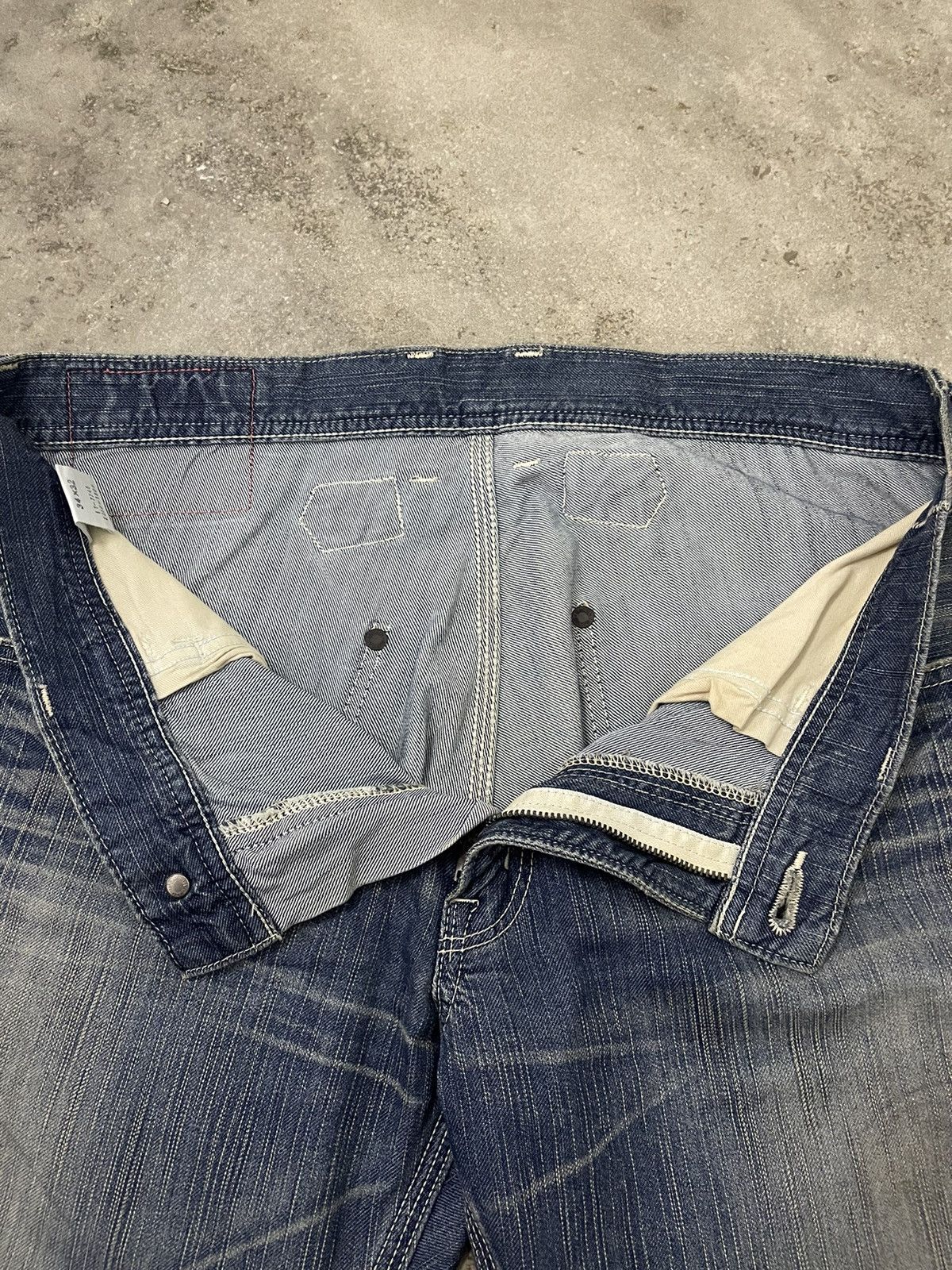Edwin Edwin 503 Blue Trip Buckle Back Denim Size US 34 / EU 50 - 8 Thumbnail