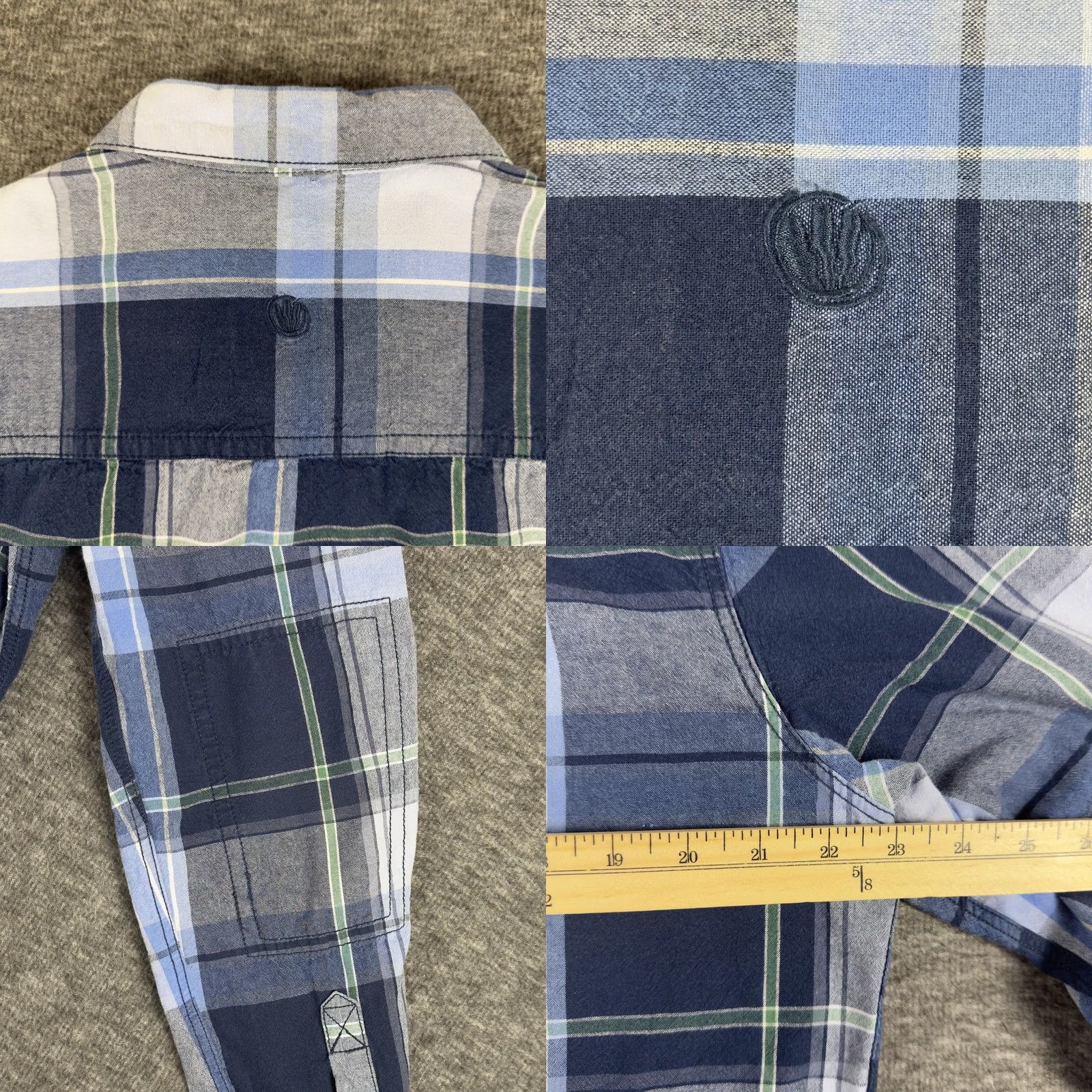 FatFace Fat Face Shirt Mens L Blue Plaid Long Sleeve Cotton Button Casual Pocket Size US L / EU 52-54 / 3 - 8 Thumbnail