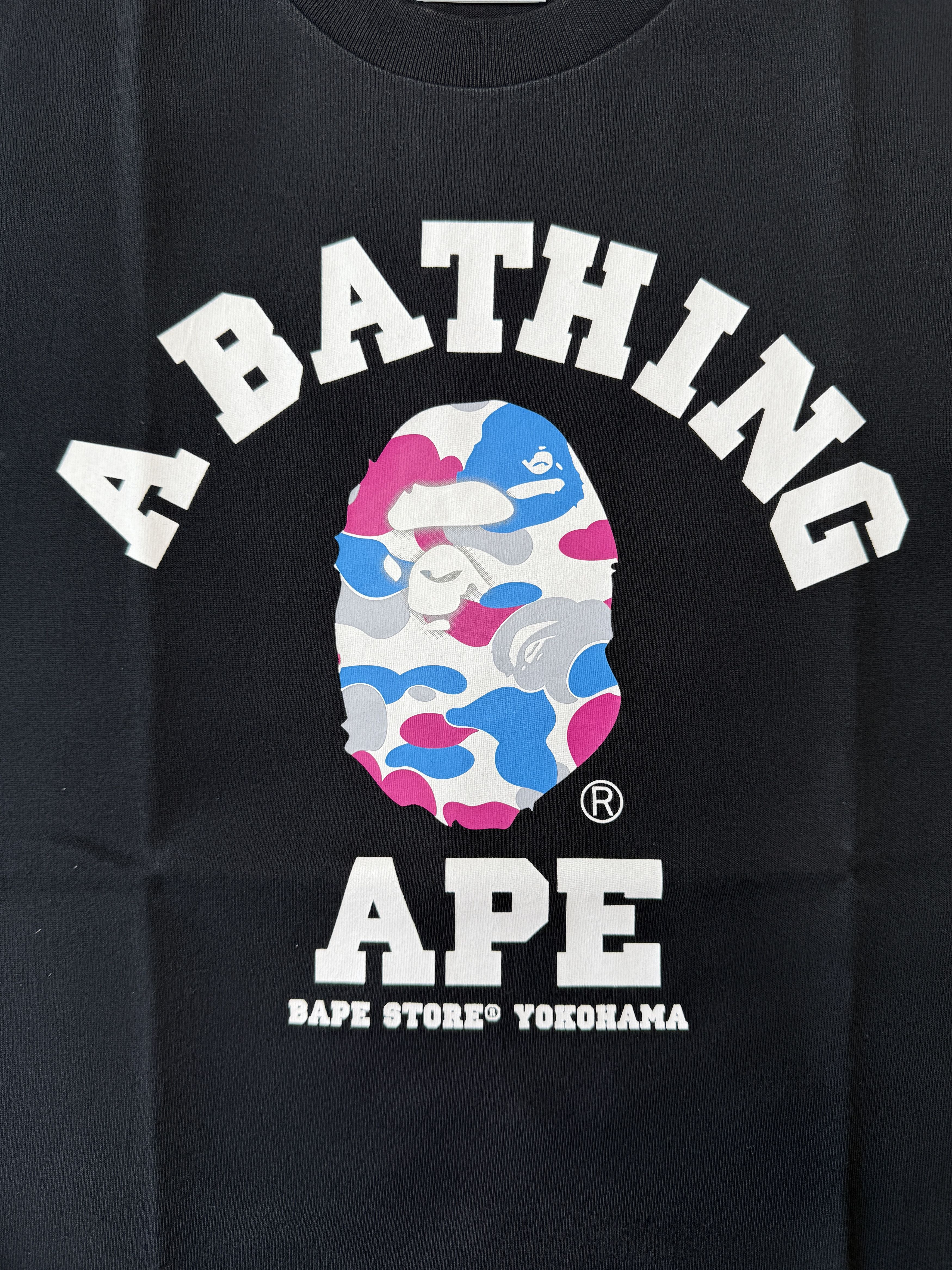 BAPE STORE YOKOHAMA CAMO COLLEGE TEE