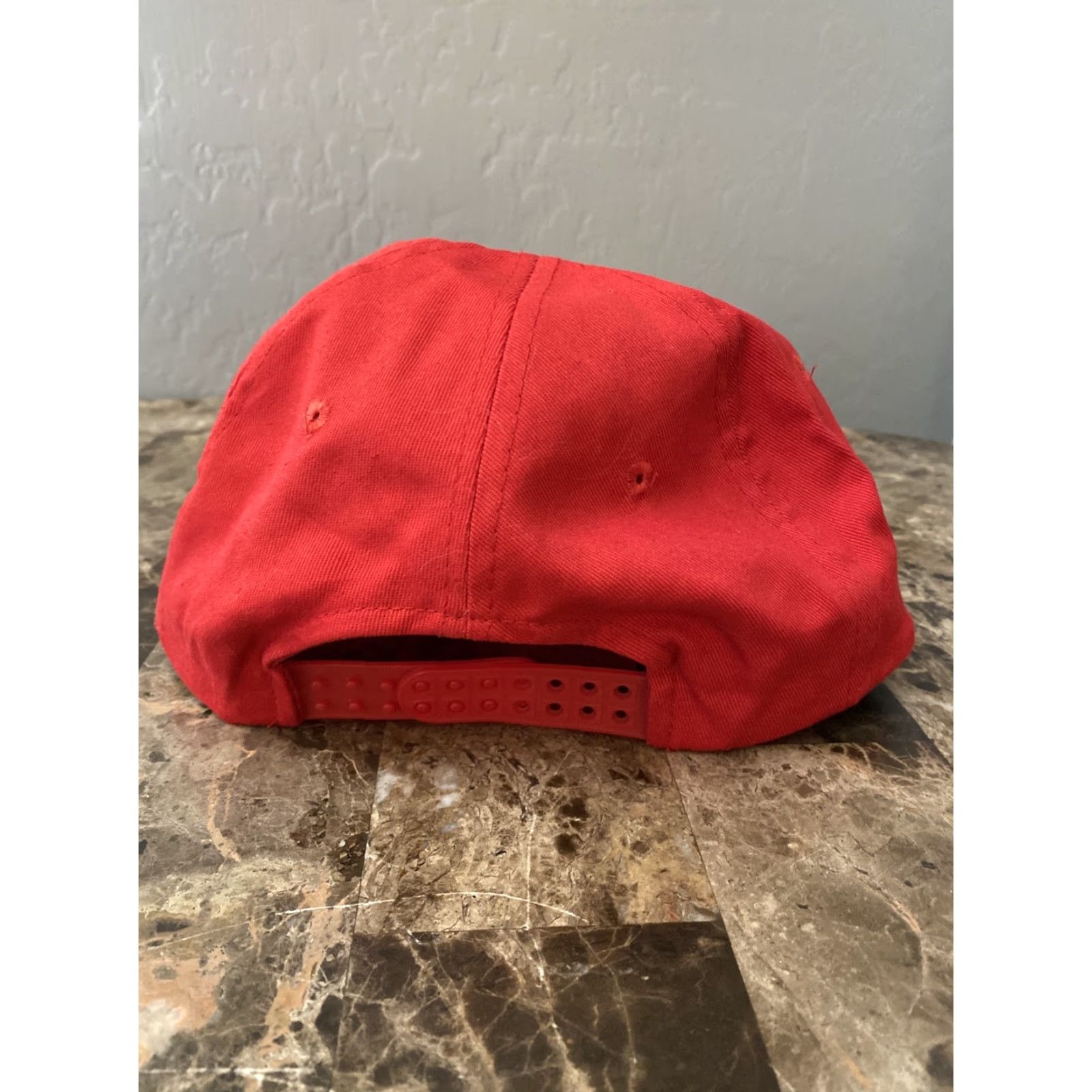 Vintage VINTAGE KC Northwest Airlines NWA Snapback Hat Cap Red Adjustable Mens Cap Bill Red Snapback NWA 90s Size ONE SIZE - 3 Thumbnail