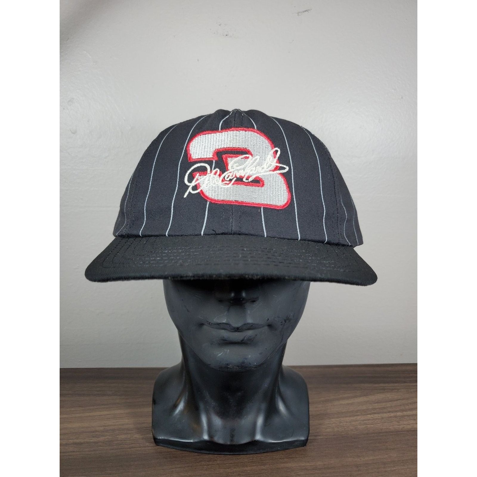 NASCAR × Vintage Dale Earnhardt #3 Pinstripe Hat Snapback Cap Sports Image Size ONE SIZE - 3 Thumbnail