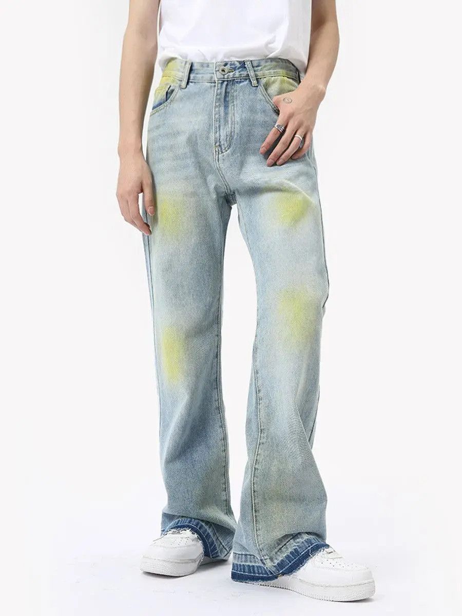 Japanese Brand Retro loose hip-hop micro flared jeans Size US 32 / EU 48 - 2 Thumbnail