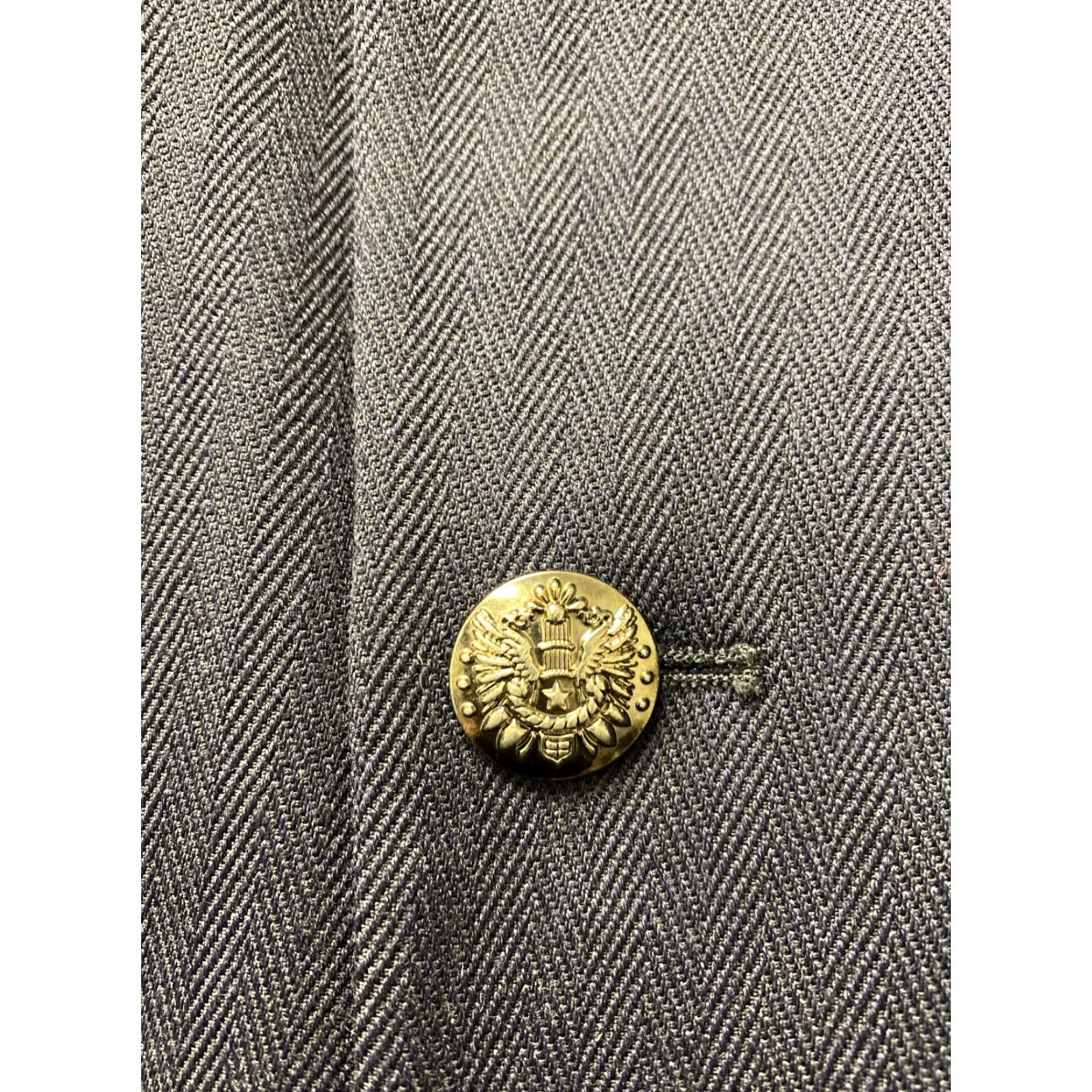 Zara Zara Man Blazer Jacket Navy Blue Slim Fit 42 Textured Tweed Notch Lapel Six-Button Front Single-Breasted Sports Coat Mens Size 42 Size 42R - 5 Thumbnail