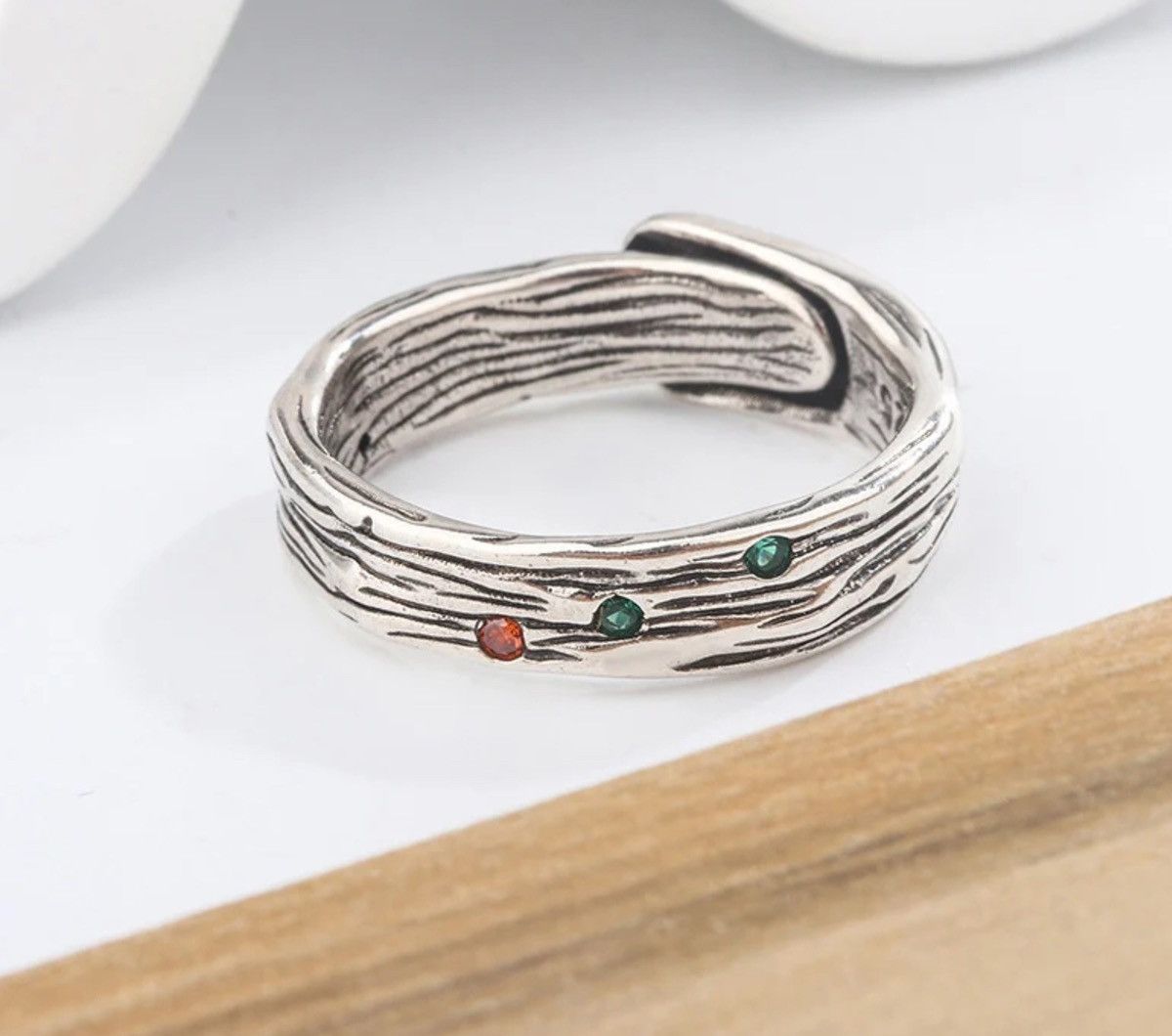 Jewelry Creative Texture Multicolor Zircon Rings Size ONE SIZE - 1 Thumbnail