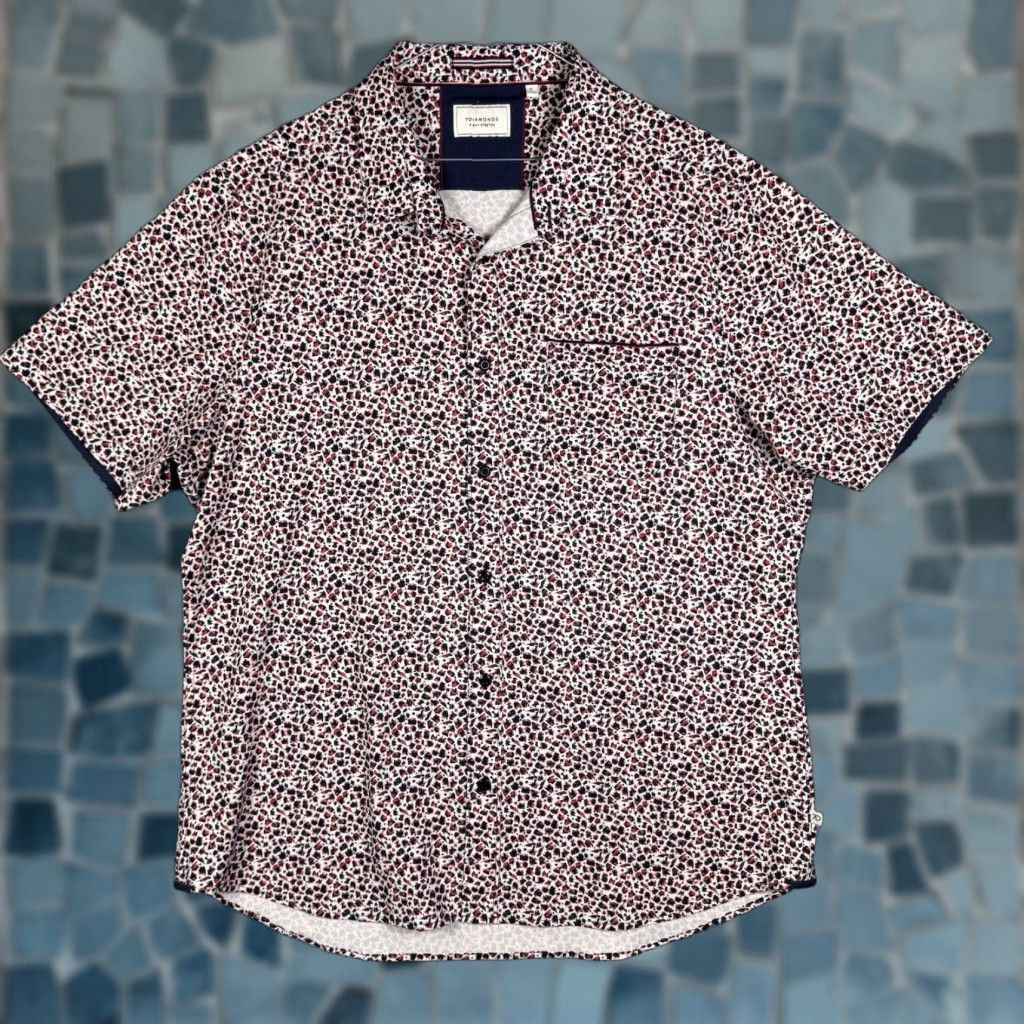 Vintage 7 Diamonds Shirt Mens XL 4-Way Stretch Brushstroke Woven Short Sleeve Casual Size US XL / EU 56 / 4 - 1 Thumbnail