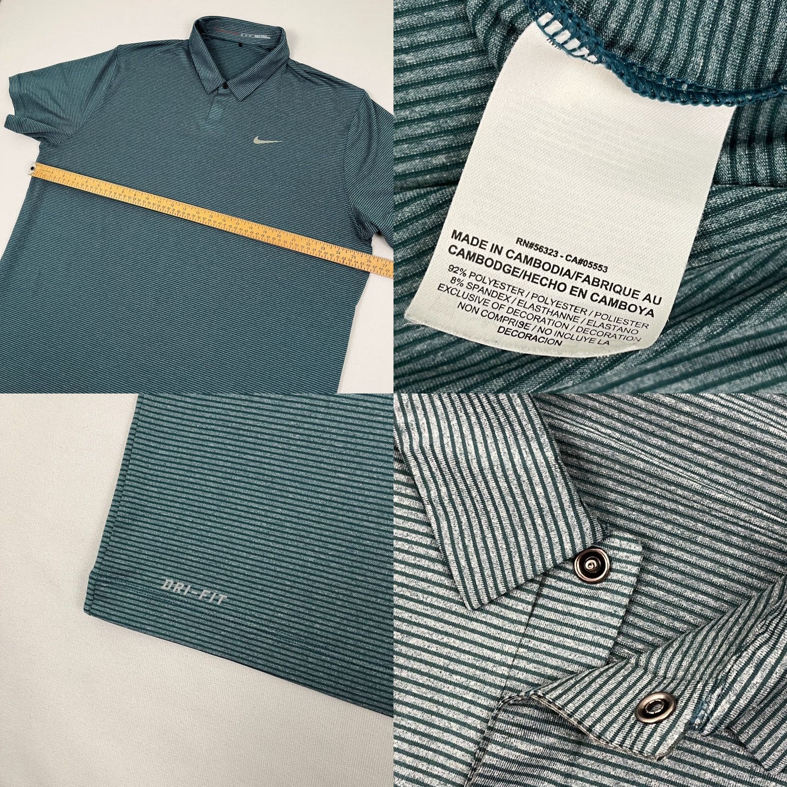 Nike Nike Tiger Woods Polo Shirt Mens 2XL Green Active Performance Golf Snap Collar Shirt Size US XXL / EU 58 / 5 - 8 Thumbnail