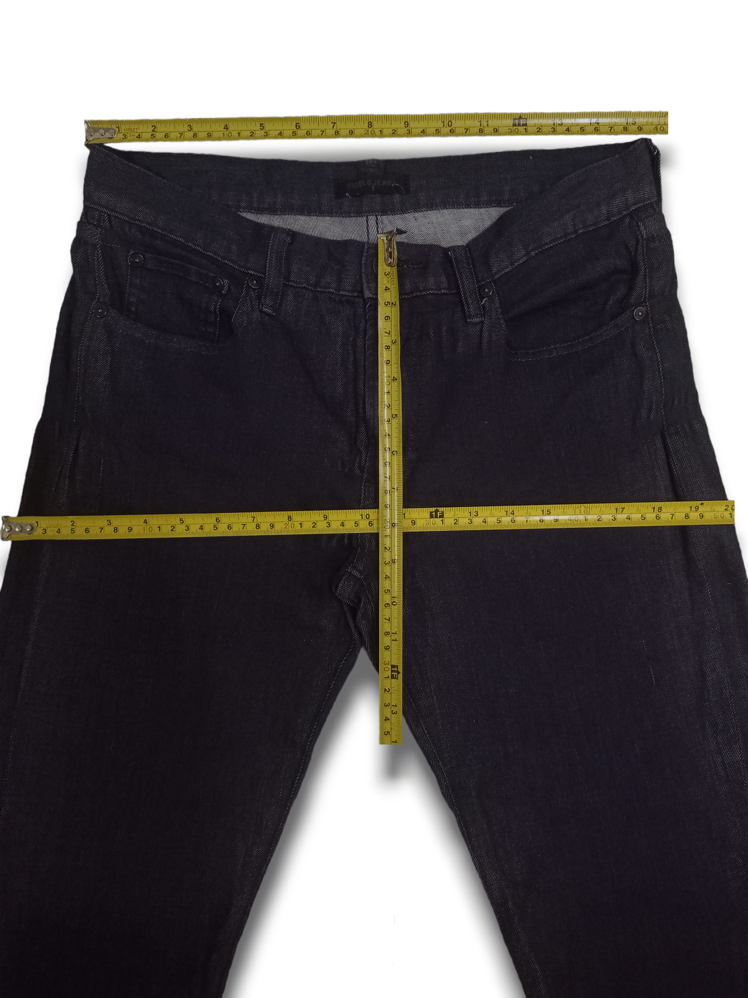 Japanese Brand × Uniqlo Vintage Japanese Uniqlo Black Pleated Denim Pants 31x32 Size US 31 - 10 Thumbnail