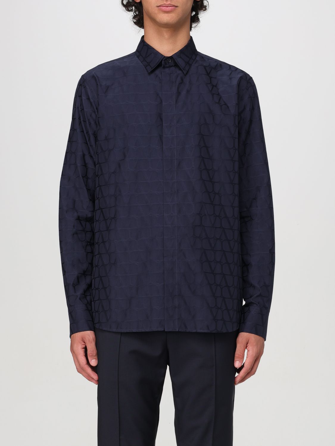 Valentino Valentino Shirt Men Blue Size US XL / EU 56 / 4 - 1 Thumbnail