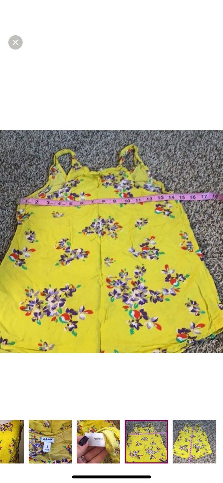 Old Navy Old navy XS yellow floral tank top Size XS / US 0-2 / IT 36-38 - 3 Thumbnail