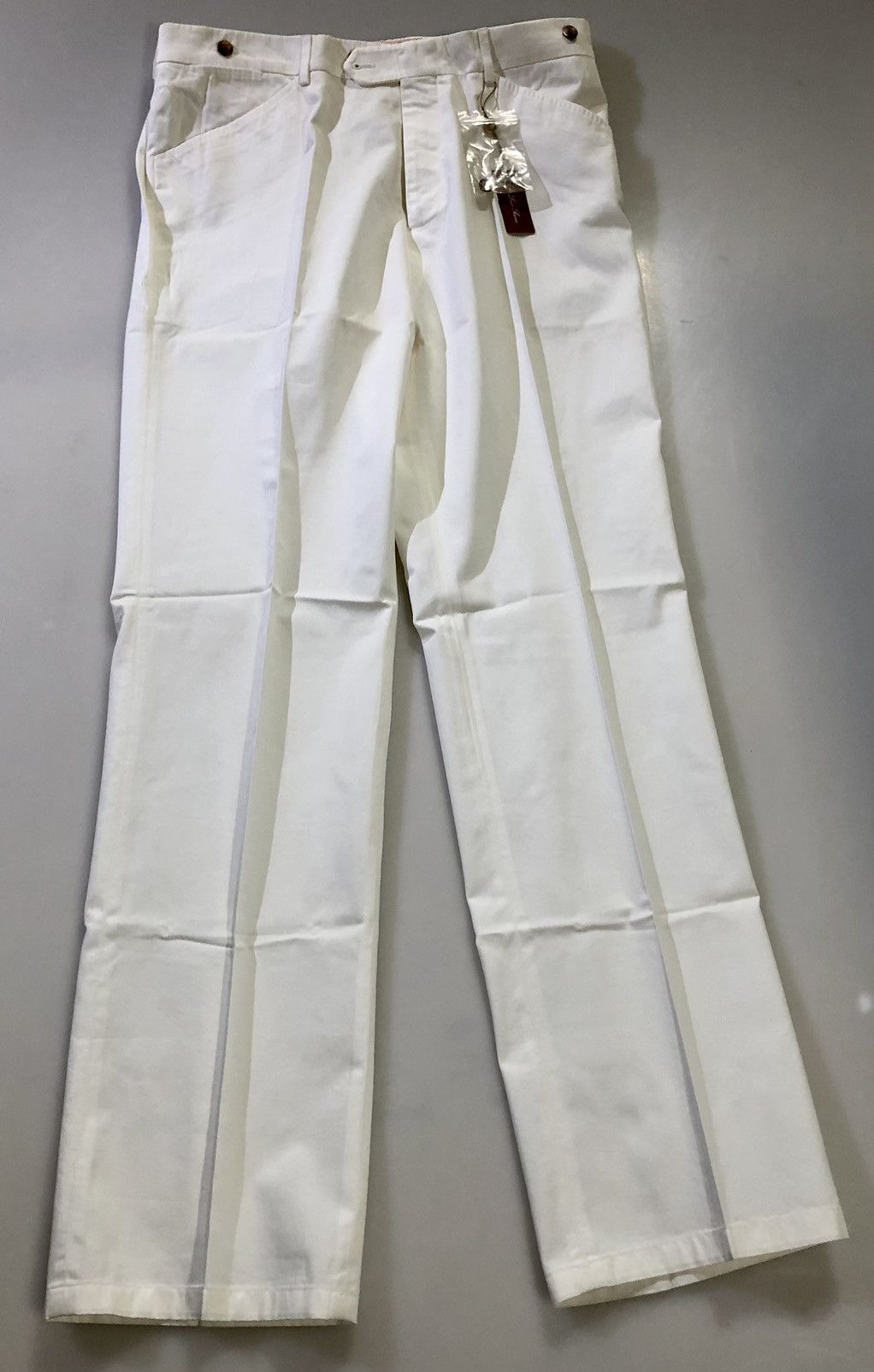 Image of Loro Piana Lp Blanc 5 Pocket Roadster Pant 36 52 New in White, Men's