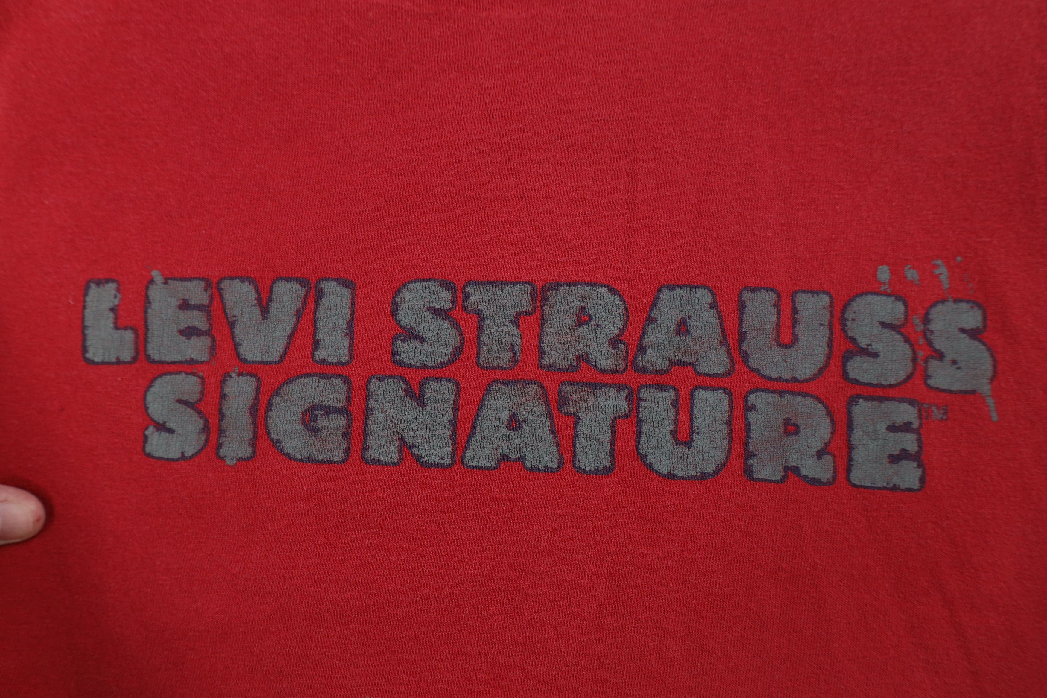Levi's Vintage 90s Y2K Levis Spell Out Short Sleeve T-Shirt Red Size US M / EU 48-50 / 2 - 4 Thumbnail