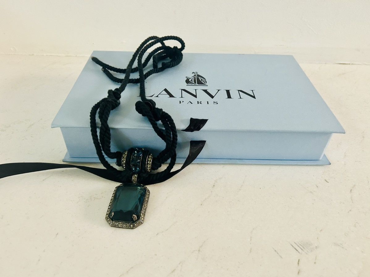 Lanvin Lanvin blue crystal pendant statement necklace Size ONE SIZE - 5 Thumbnail