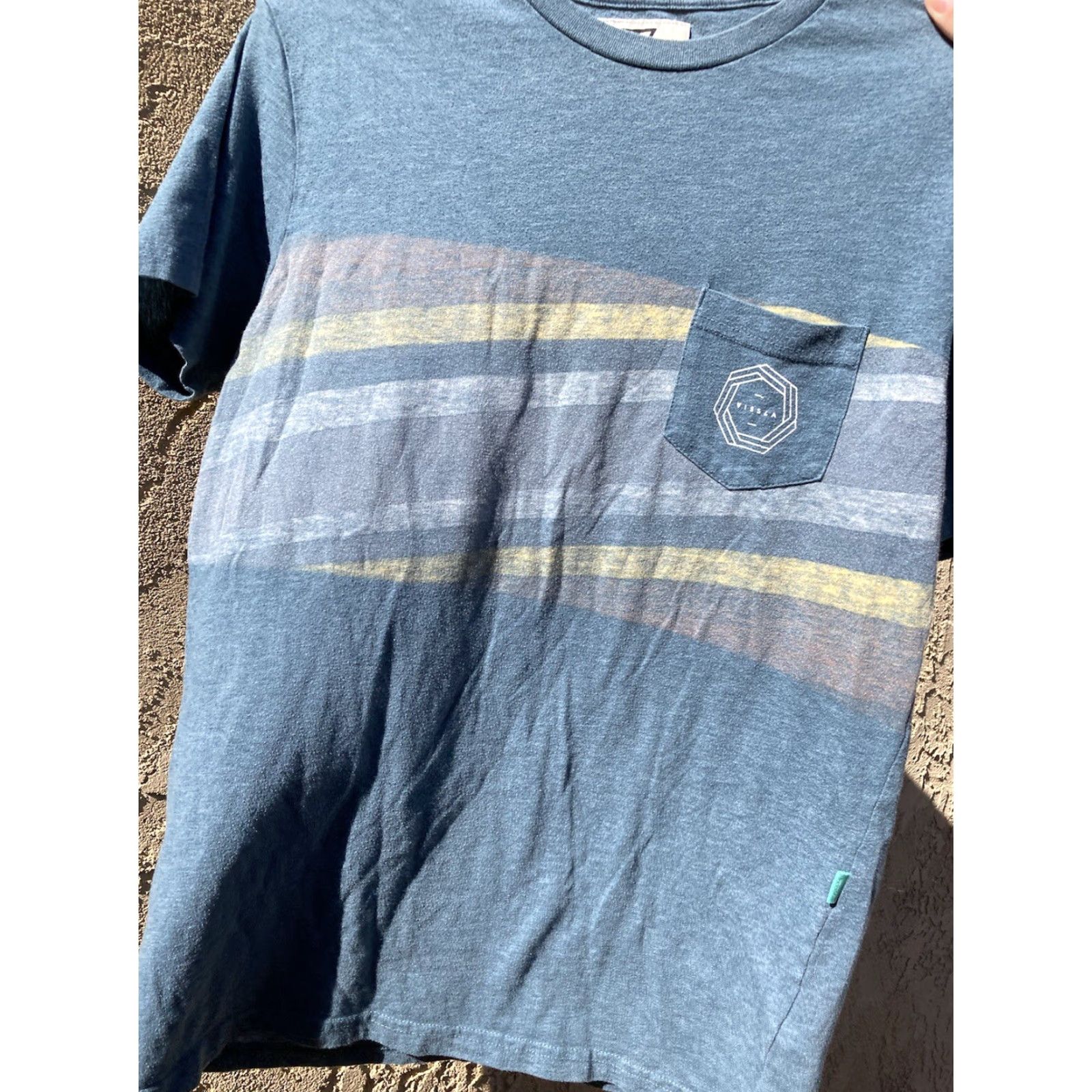Vissla VISSLA T-Shirt Men Blue Striped Pocket Shirt S Surf Beach Streetwear City Art Size US S / EU 44-46 / 1 - 7 Thumbnail