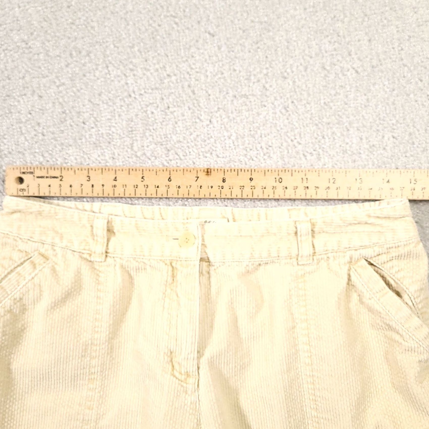 J. Jill J Jill Corduroy Pants Women's 10P Beige Straight Leg Button Flap Pockets Pants Regular Size 32" / US 10 / IT 46 - 3 Thumbnail